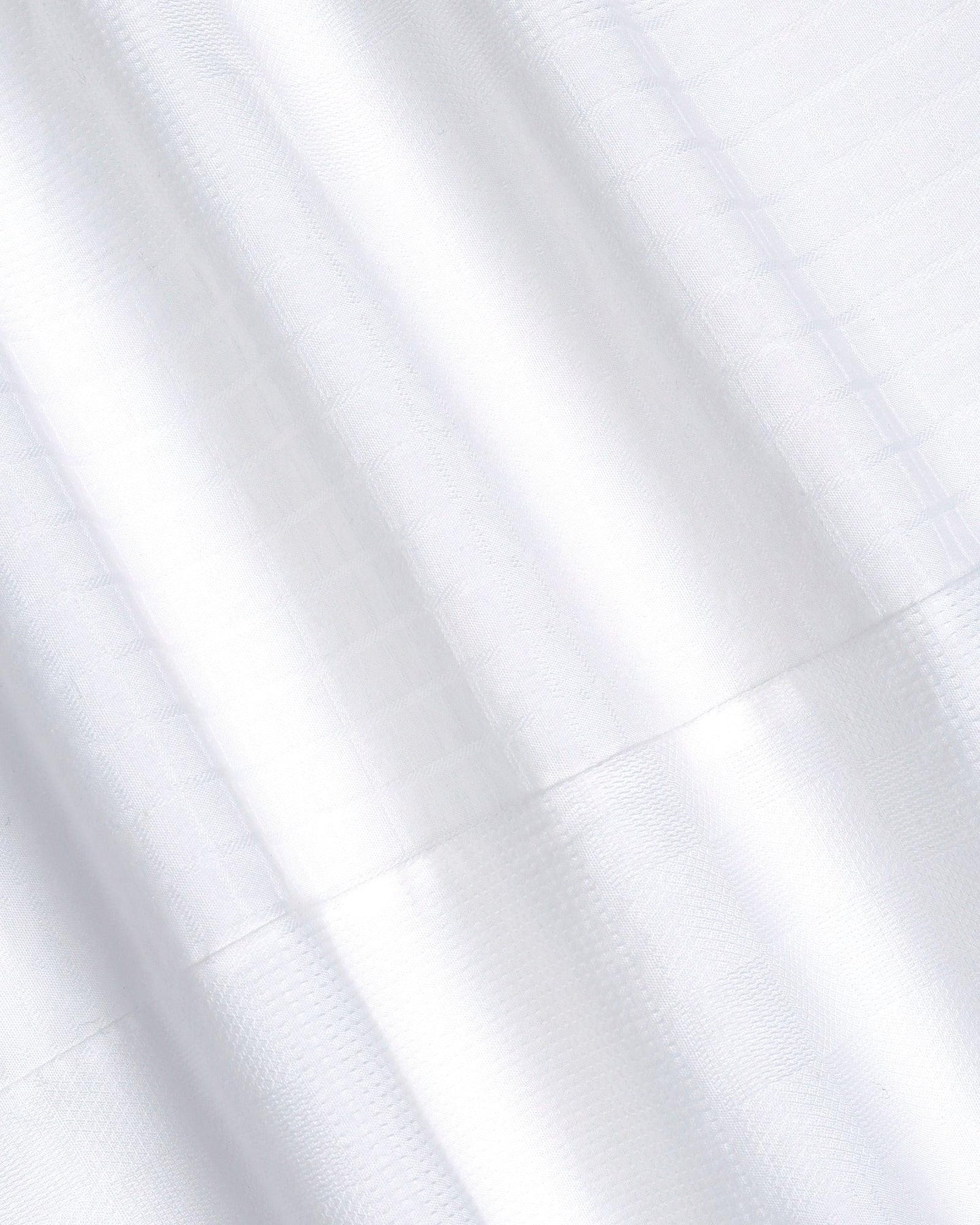Casual White Textured Shirt - Forest