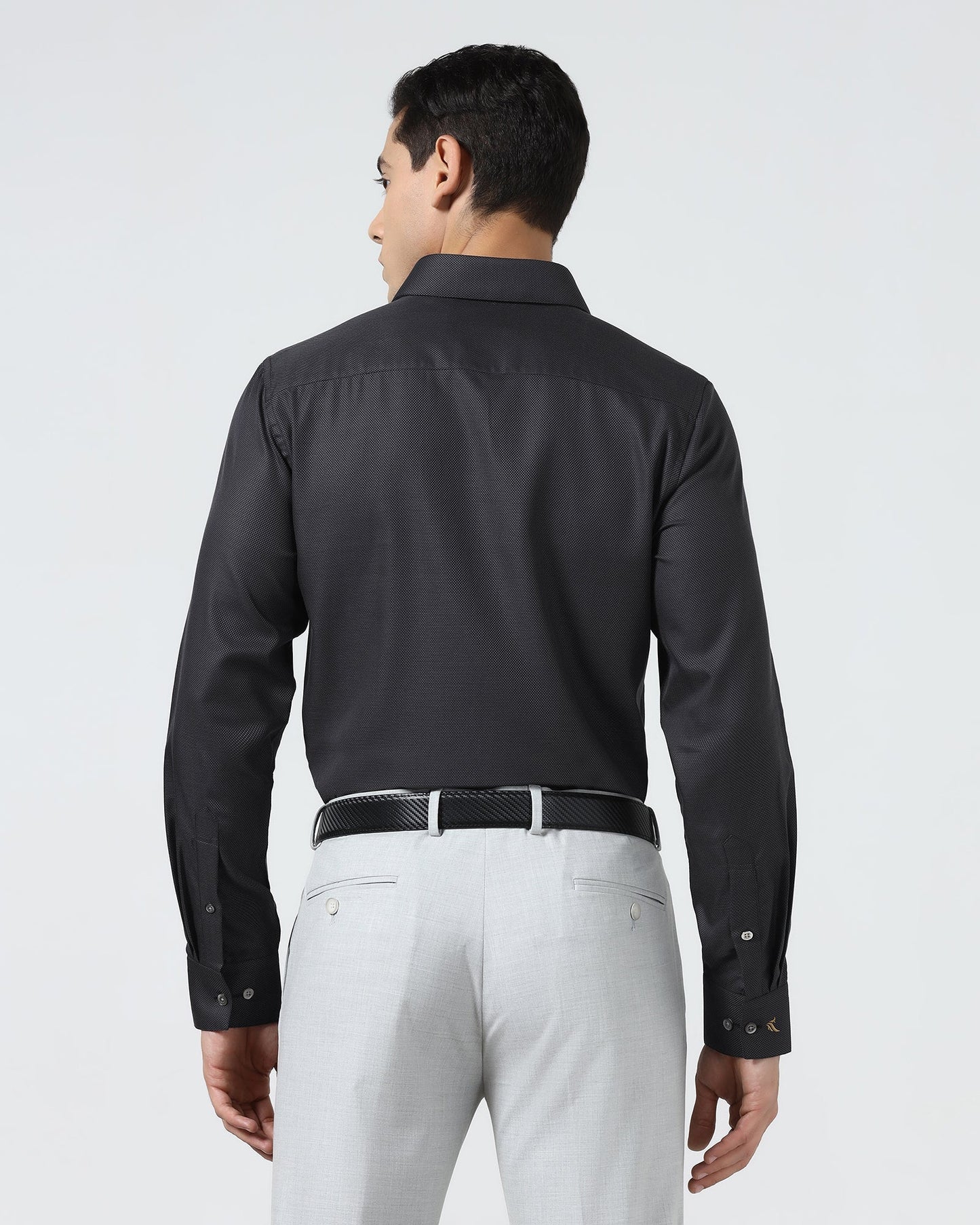 Charcoal Luxe Textured Shirt - Captain