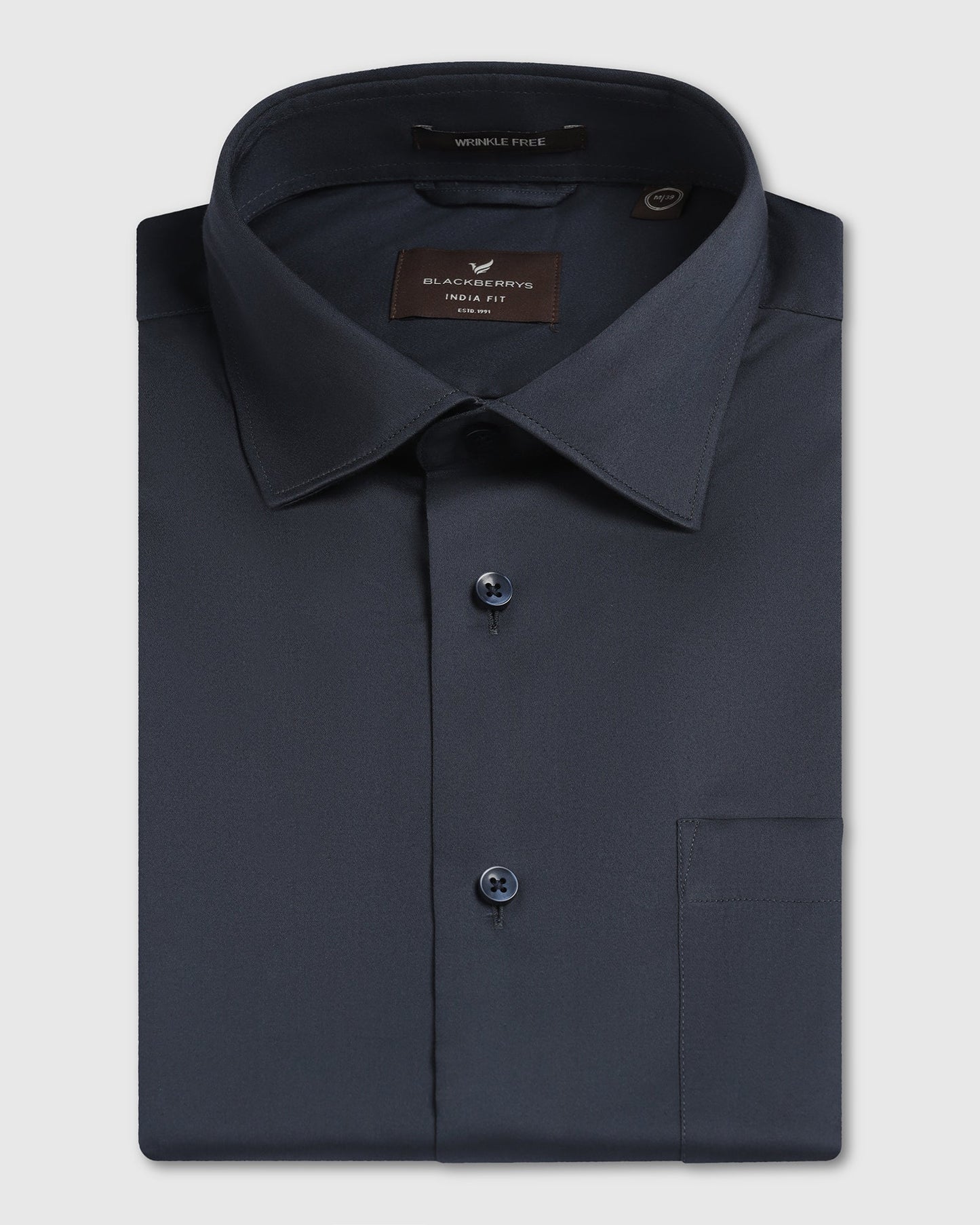 Charcoal Non Iron Solid Shirt - Sylvia