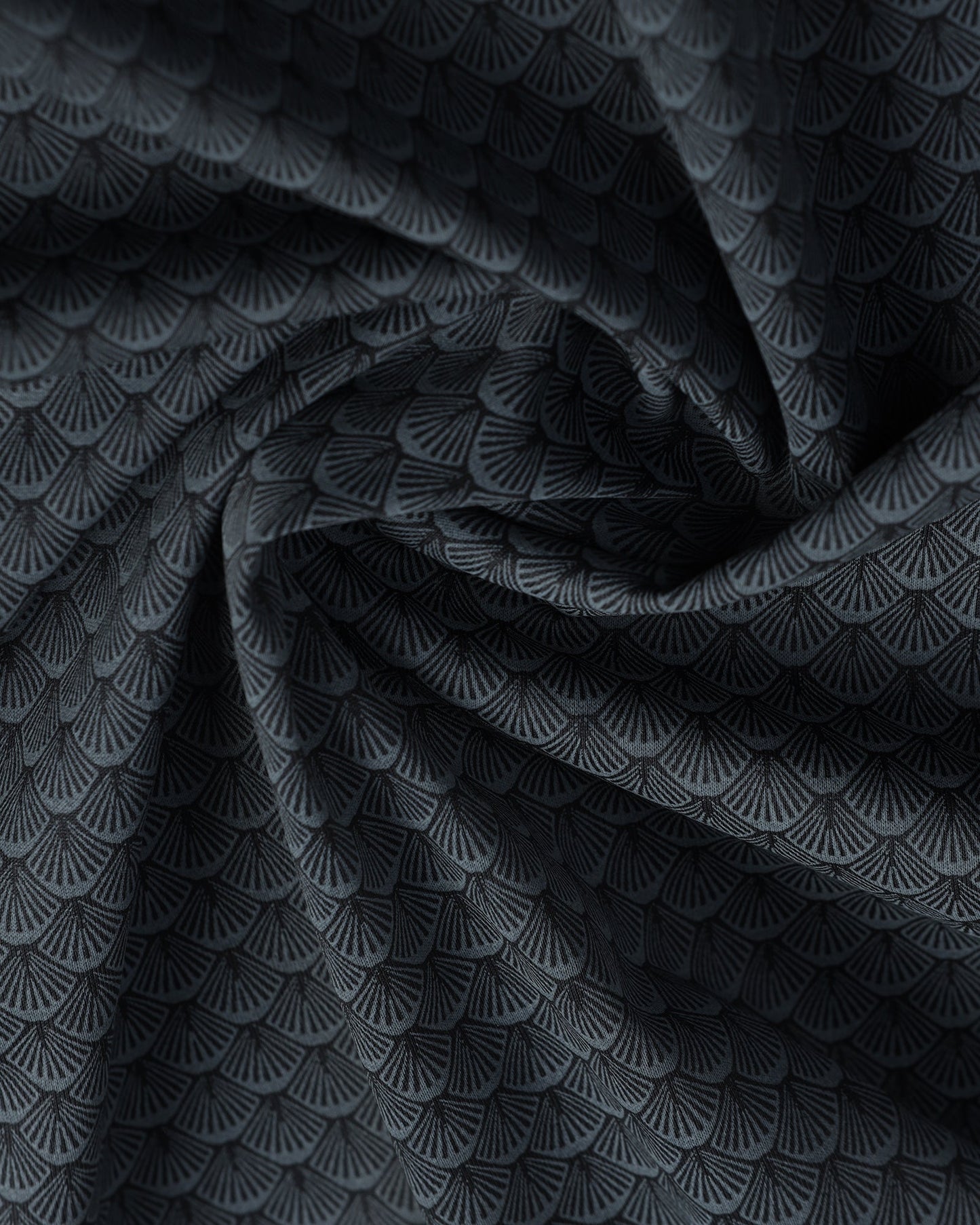 Charcoal Abstract Print Polo - Deco
