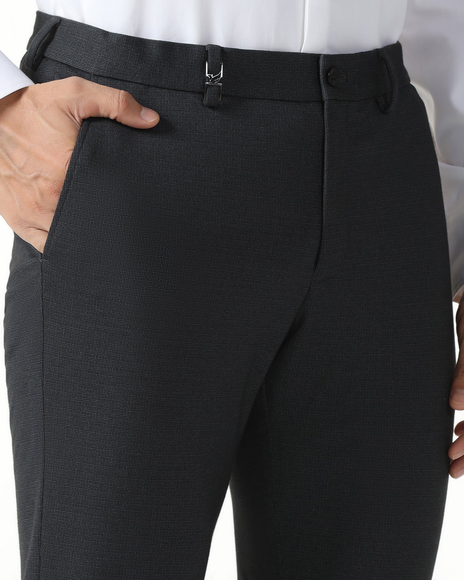 Charcoal Printed Trouser - Bira