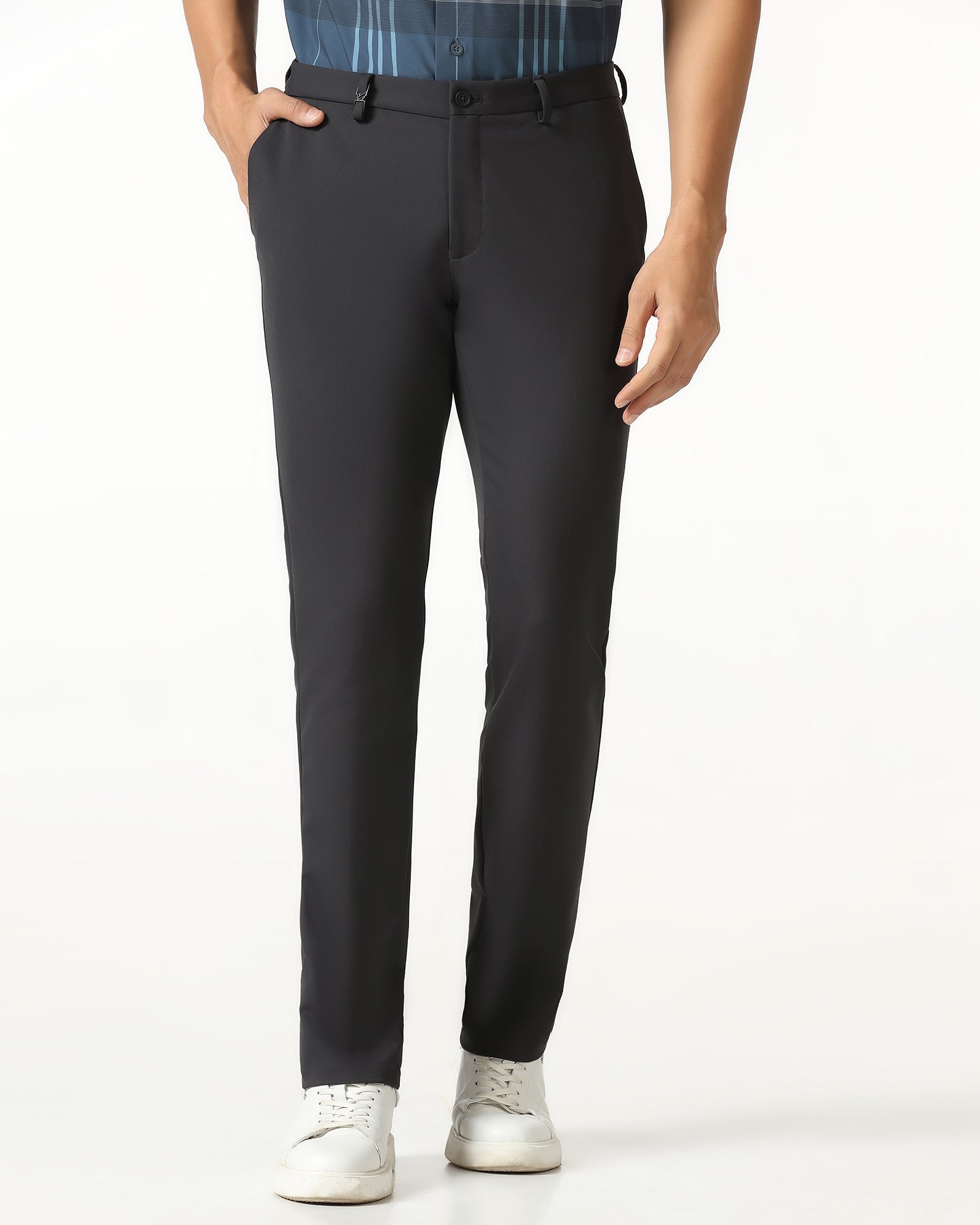 Charcoal Techpro Solid Trouser - Ashley