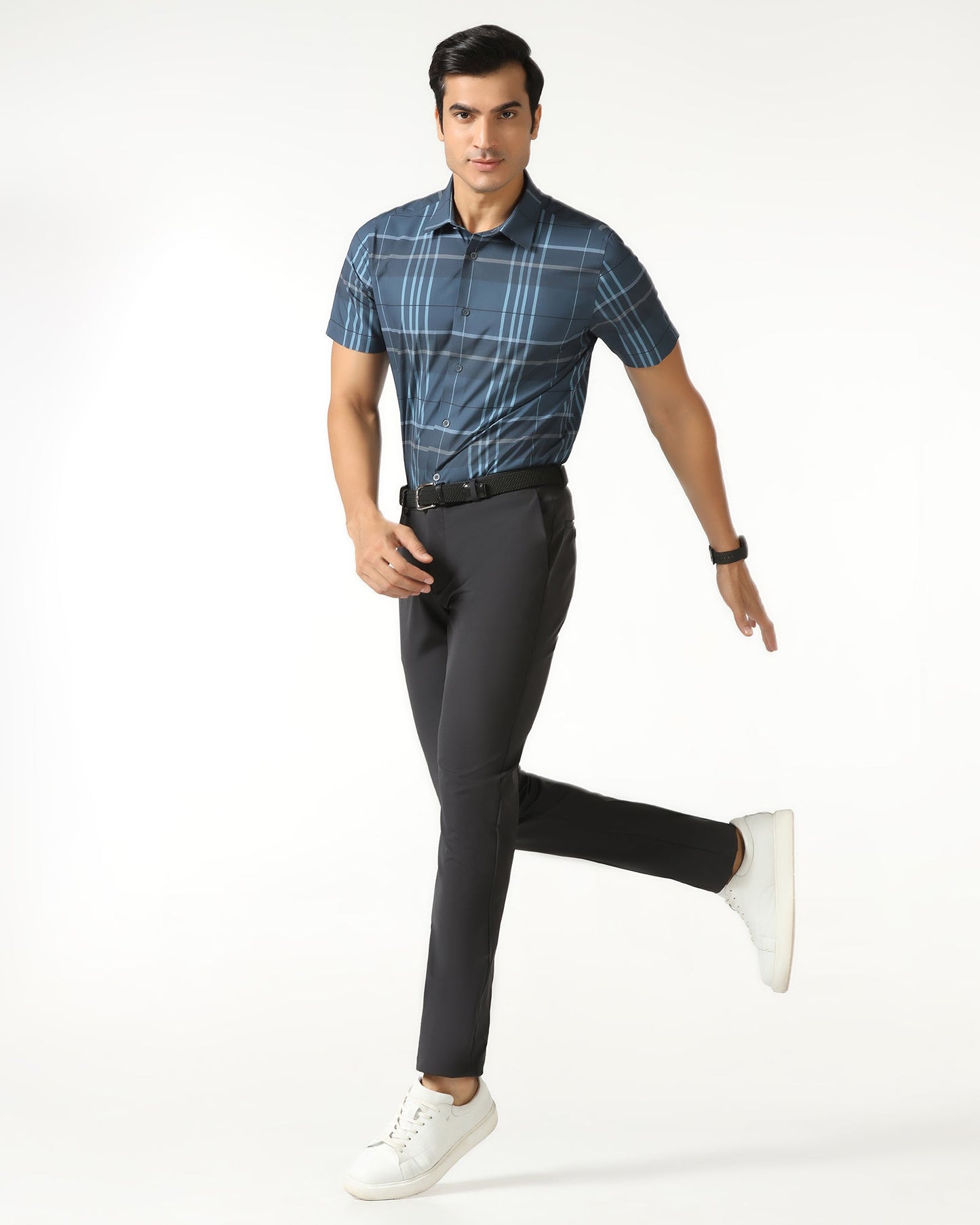 Charcoal Techpro Solid Trouser - Ashley
