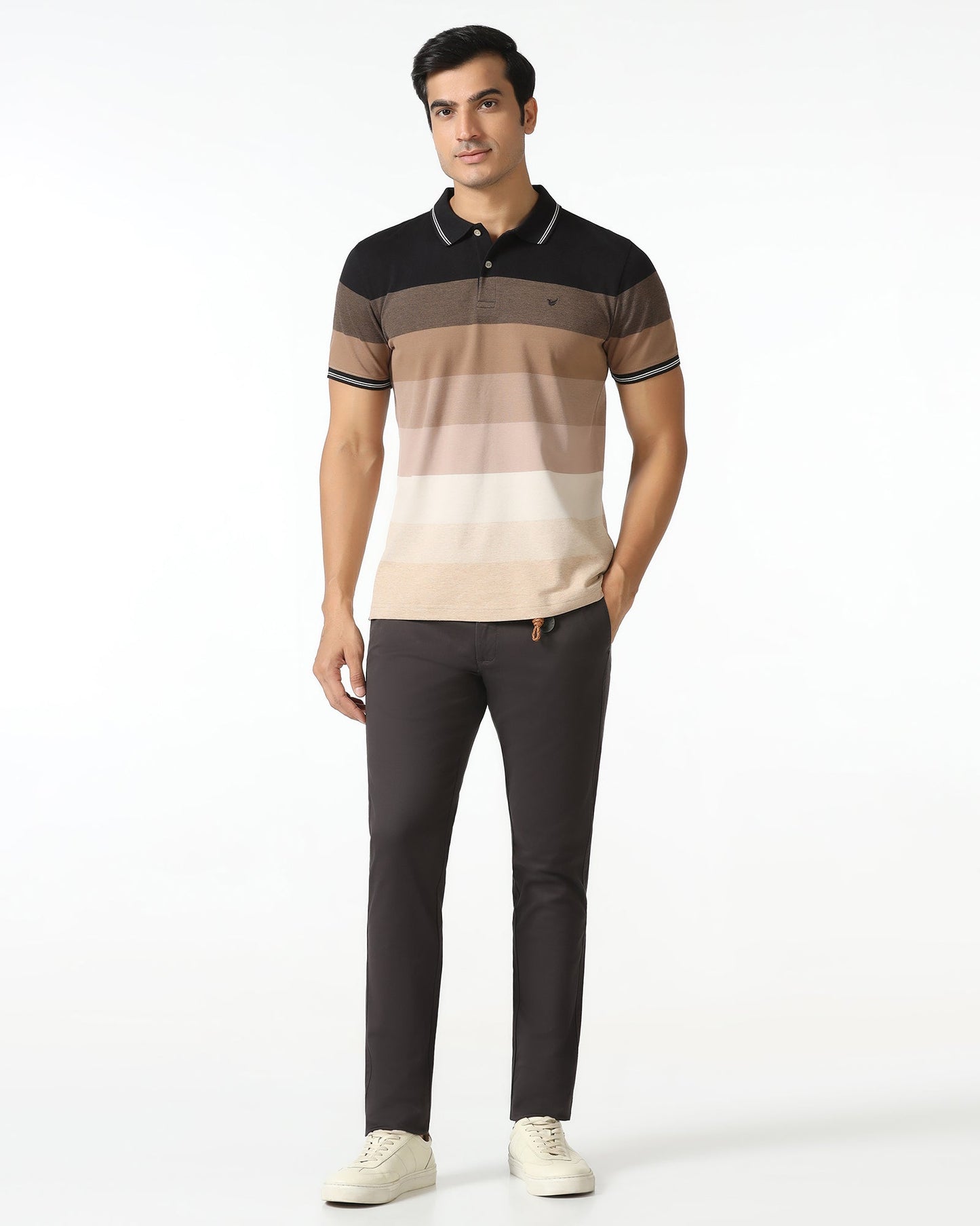 Charcoal Textured Khakis - Segi