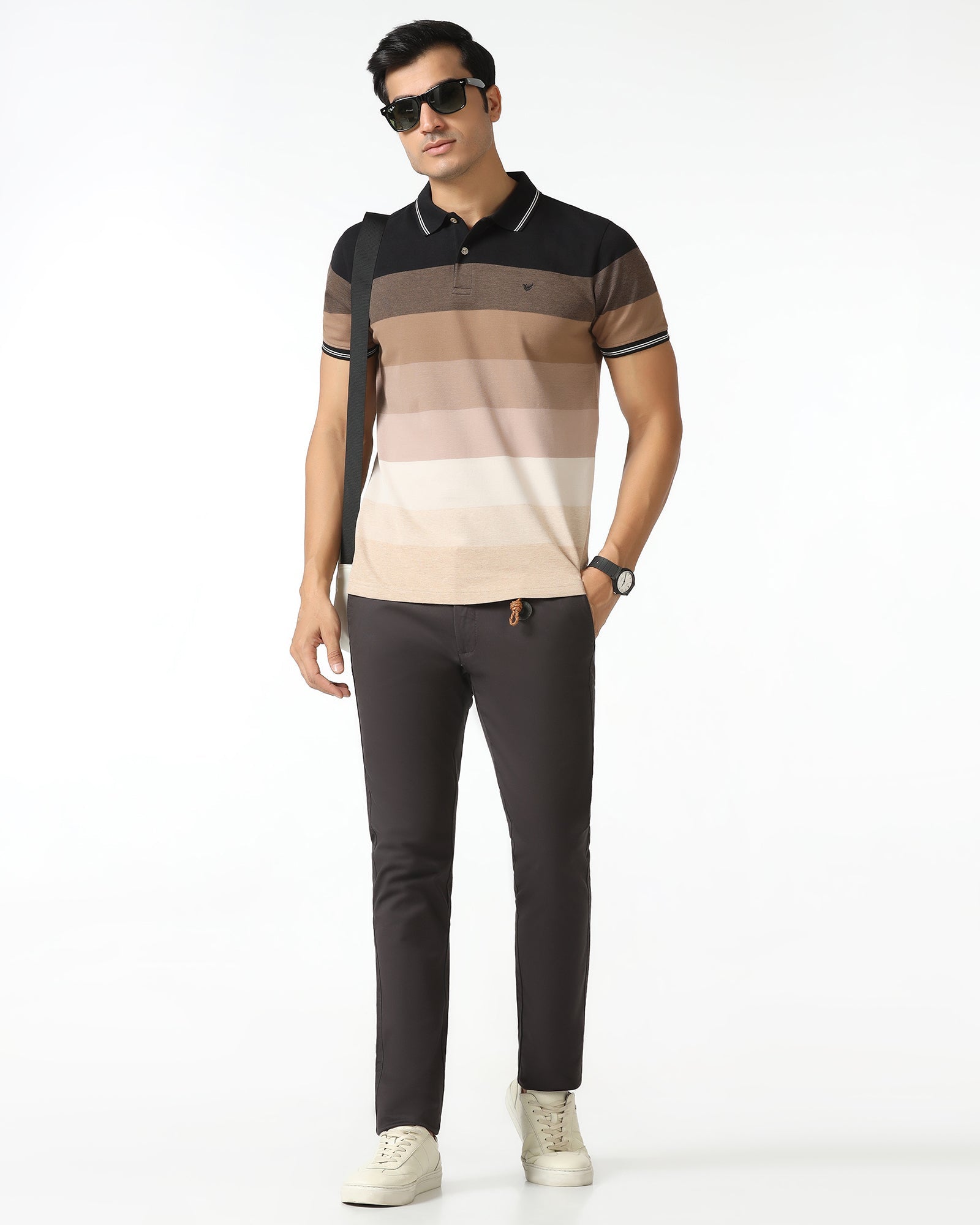 Charcoal Textured Khakis - Segi