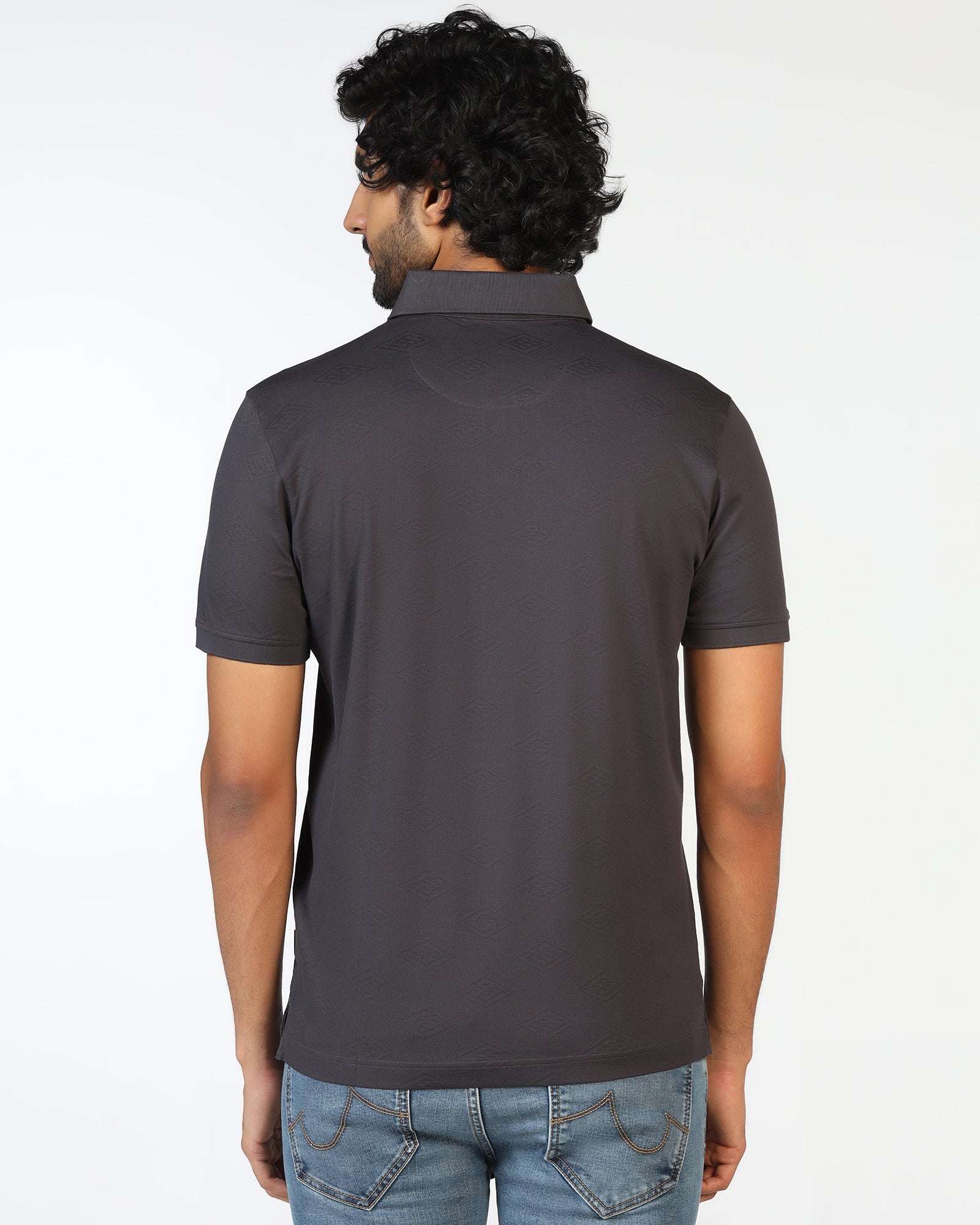Charcoal Textured Polo - Wayne