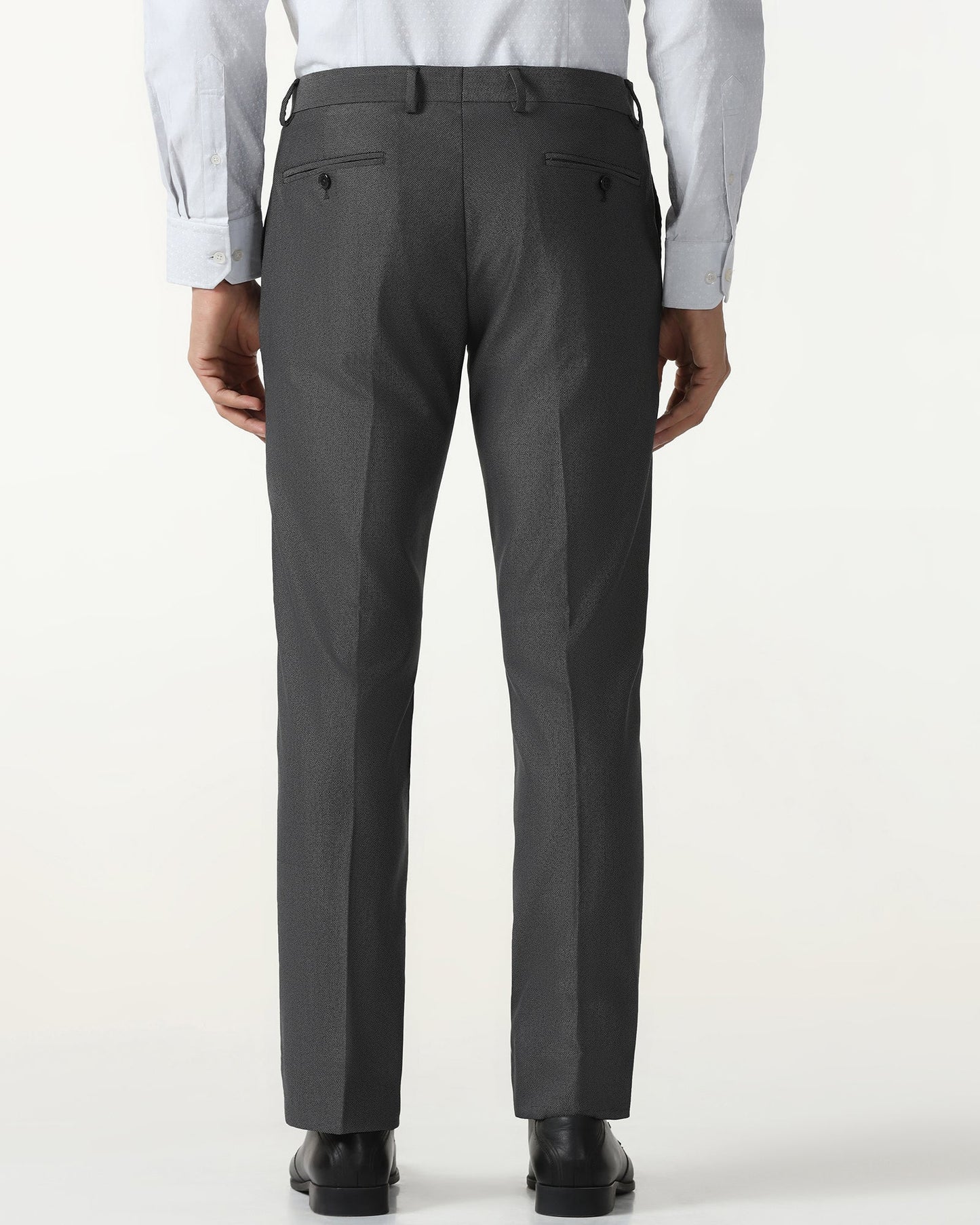 Charcoal Textured Trouser - Monk