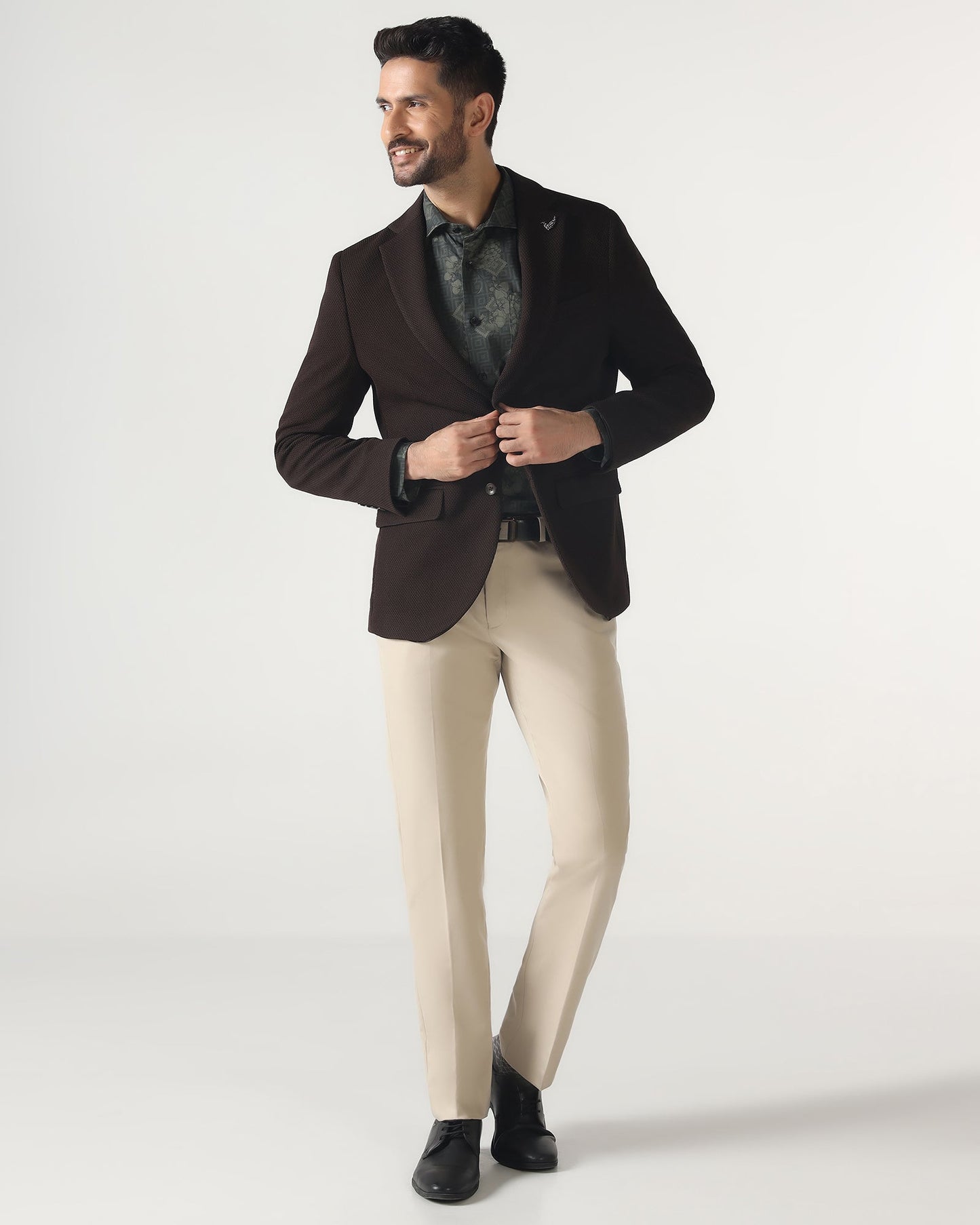 Chocolate Sauce Textured Blazer - Campari