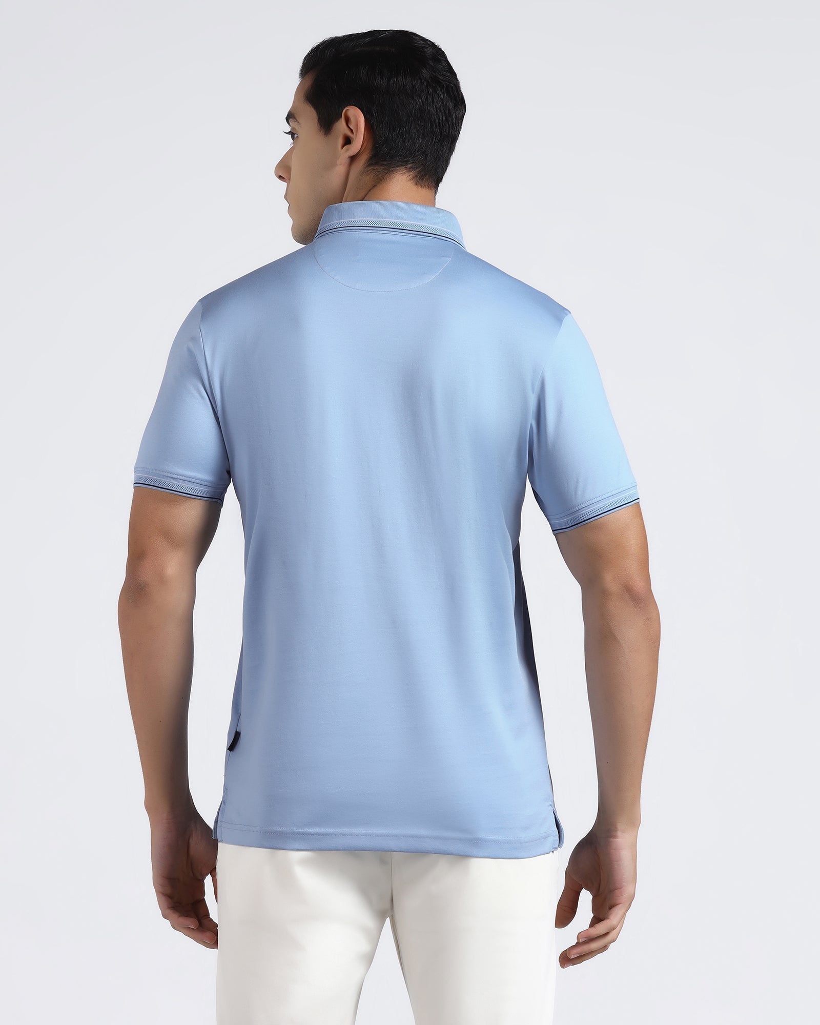 Cool Blue Solid Polo - Ram