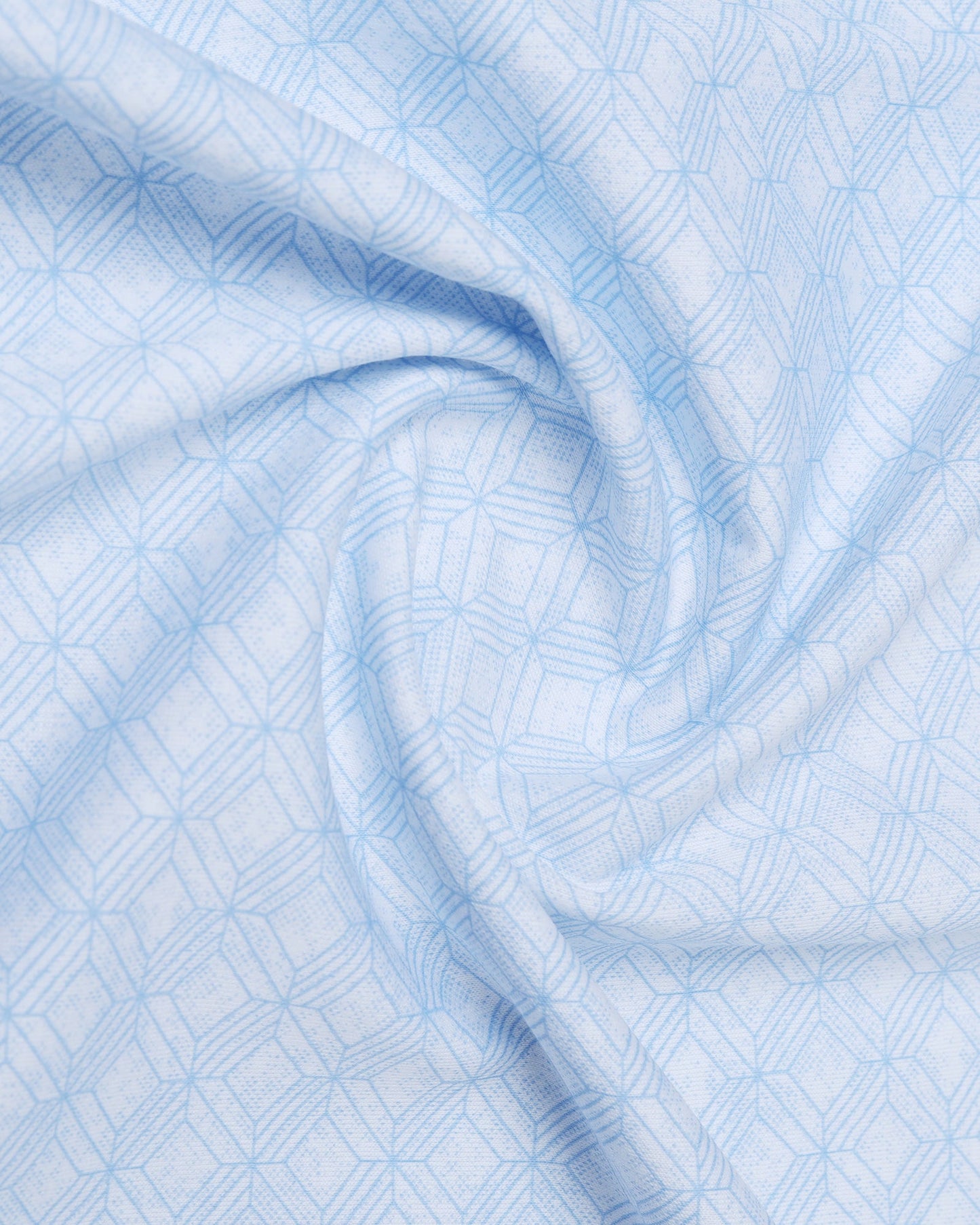 Cool Blue Printed Polo - Cross