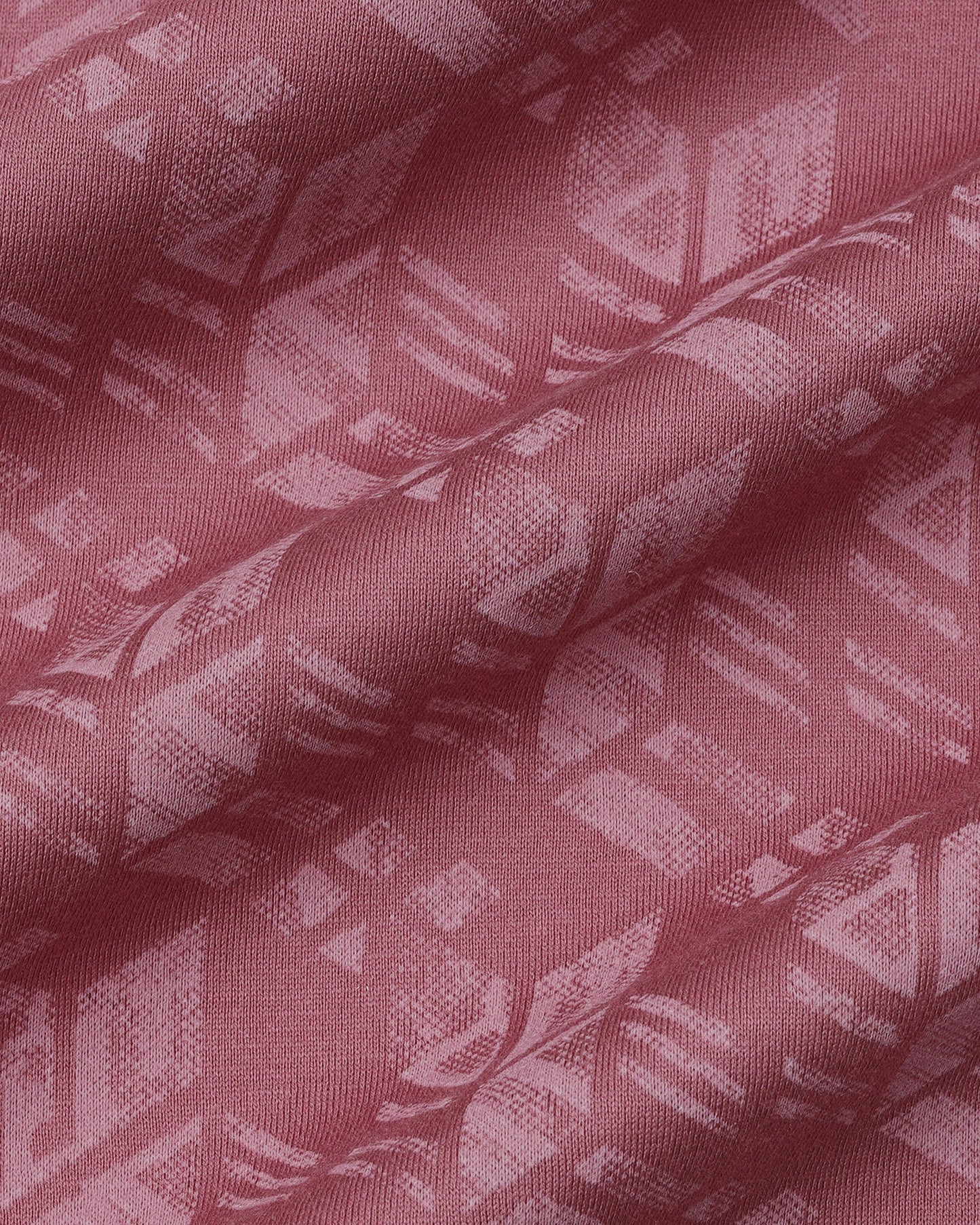Coral Pink Printed Polo - Live