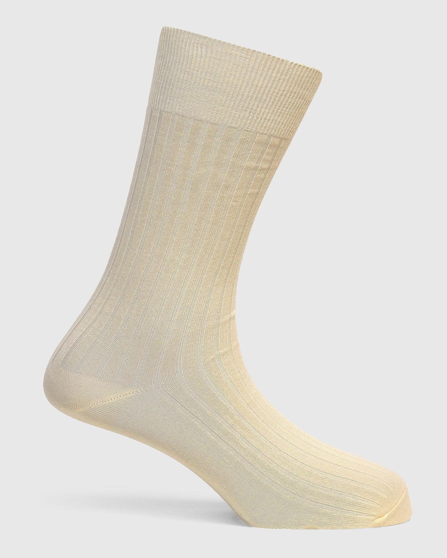 Cotton Beige Knitted Socks - Thai