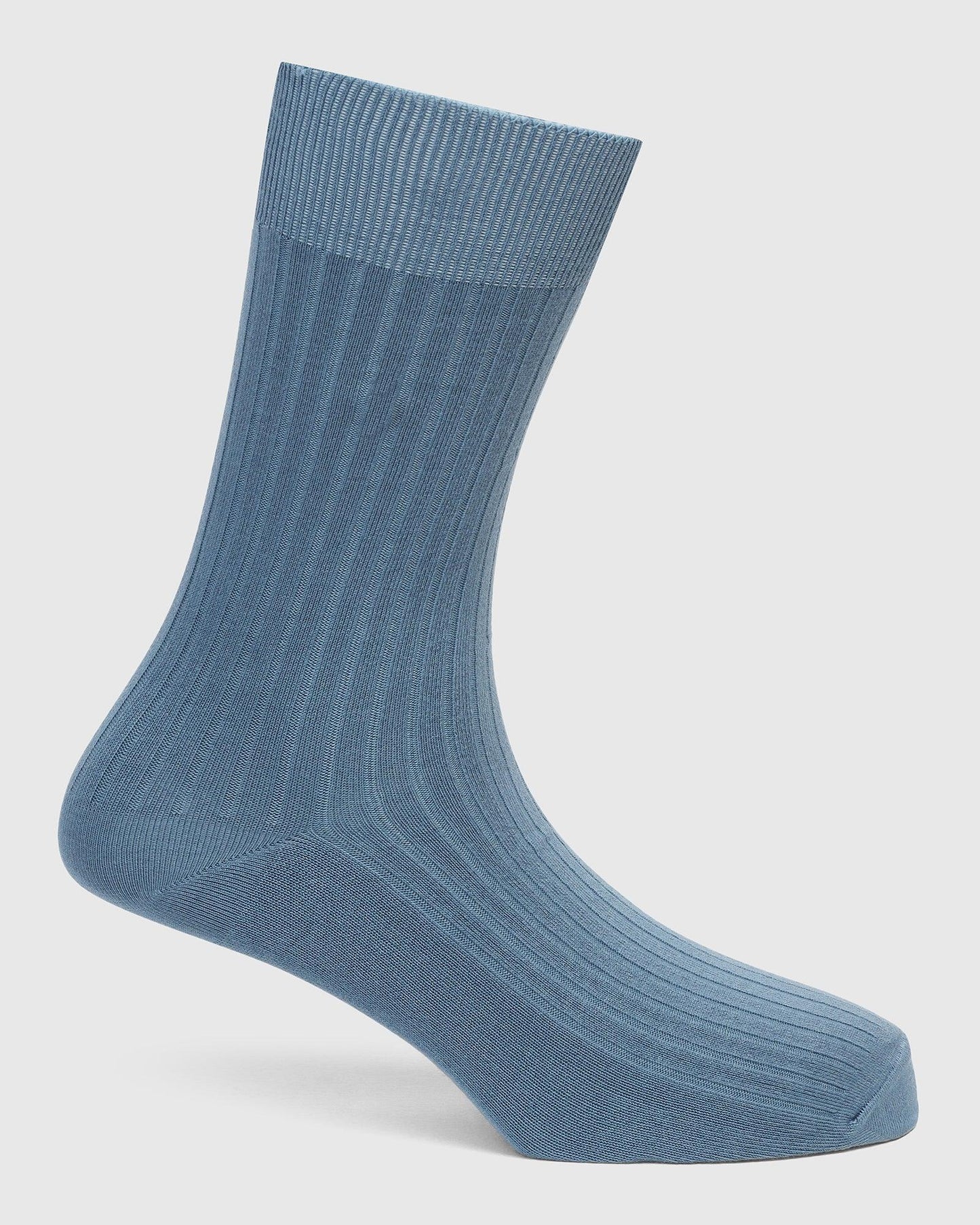 Cotton Blue Knitted Socks - Thai