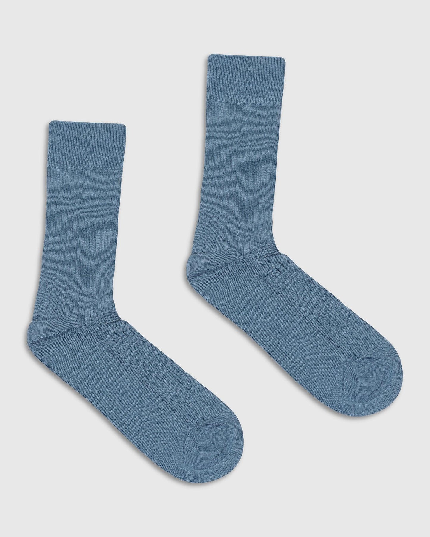 Cotton Blue Knitted Socks - Thai