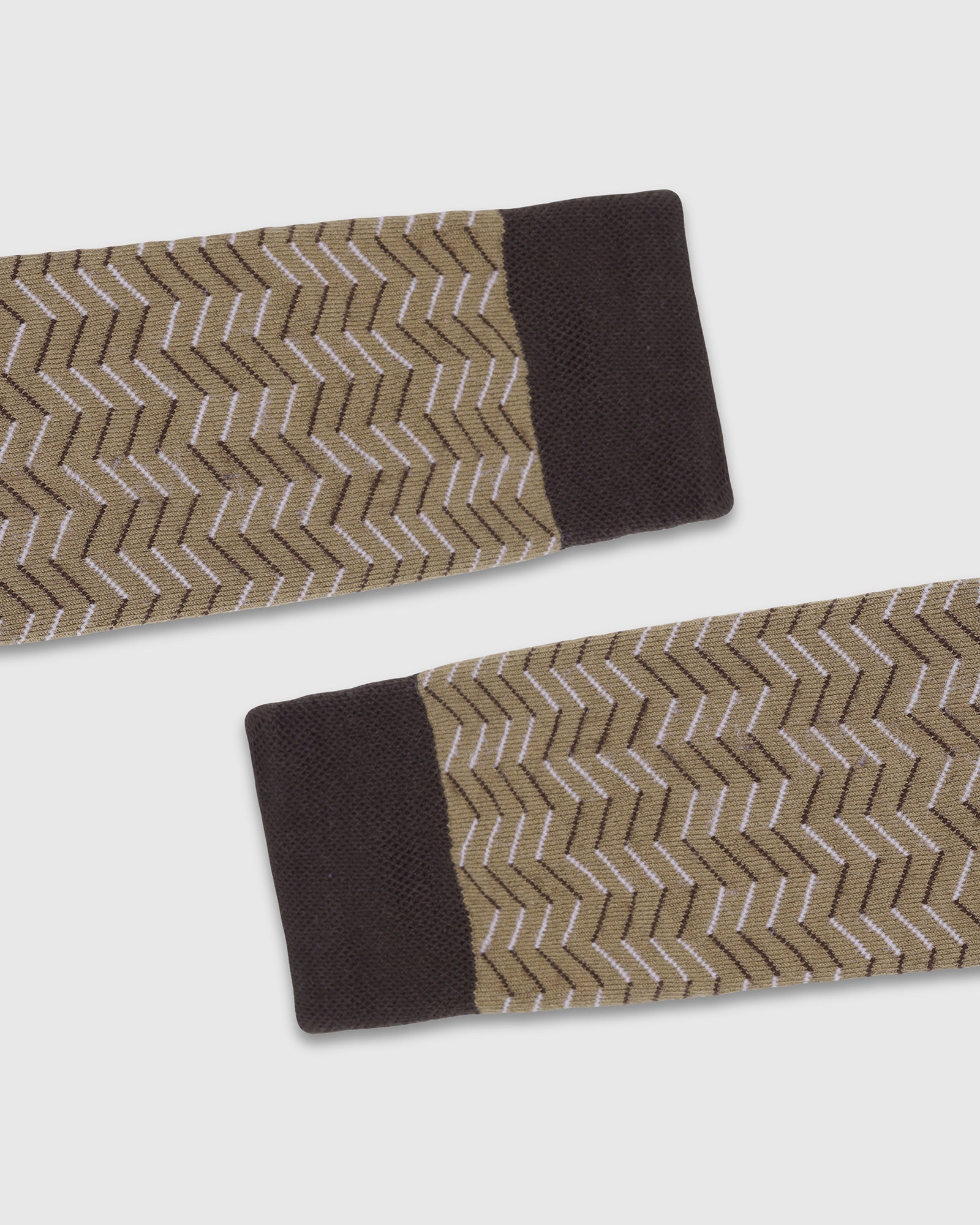 Cotton Brown Knitted Socks - Varya