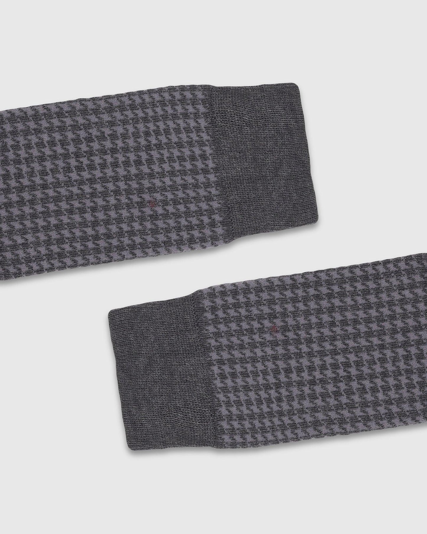 Cotton Dark Grey Knitted Socks - Tesla