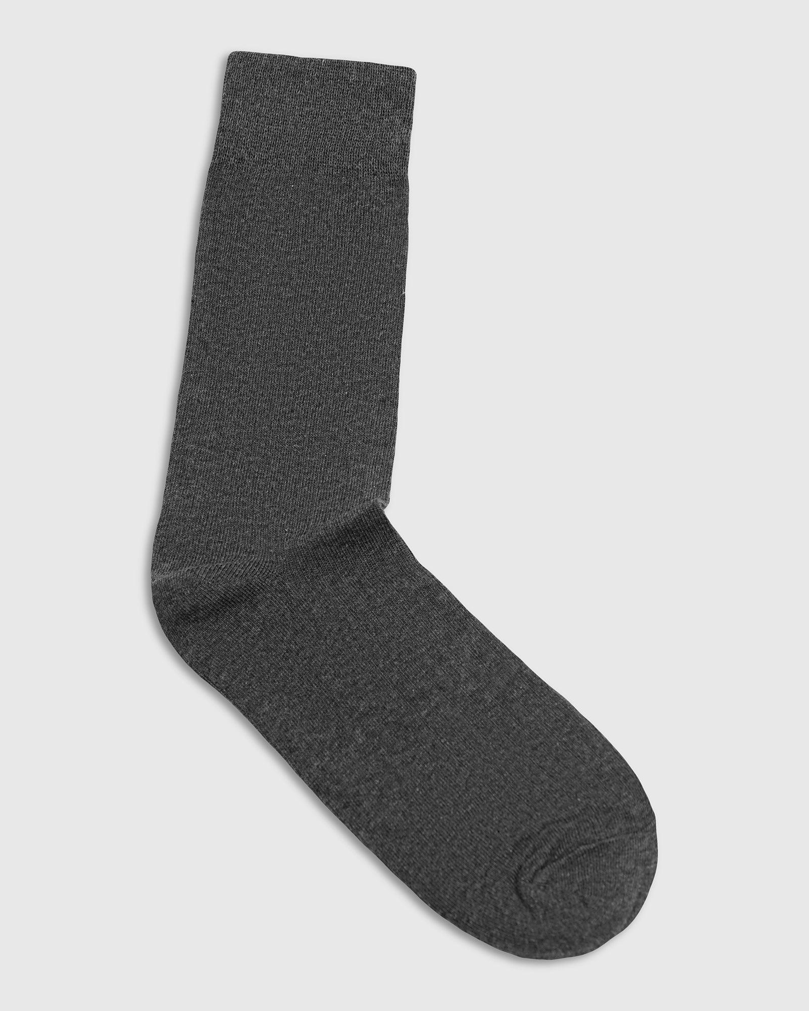 Cotton Dark Grey Knitted Socks - Turkey