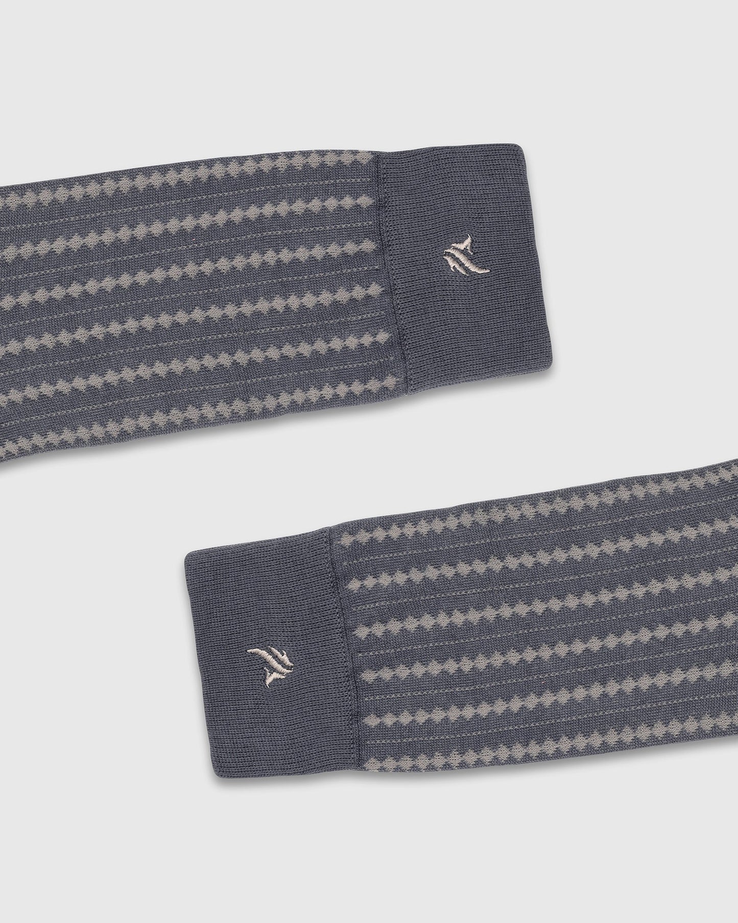 Cotton Grey Knitted Socks - Vail