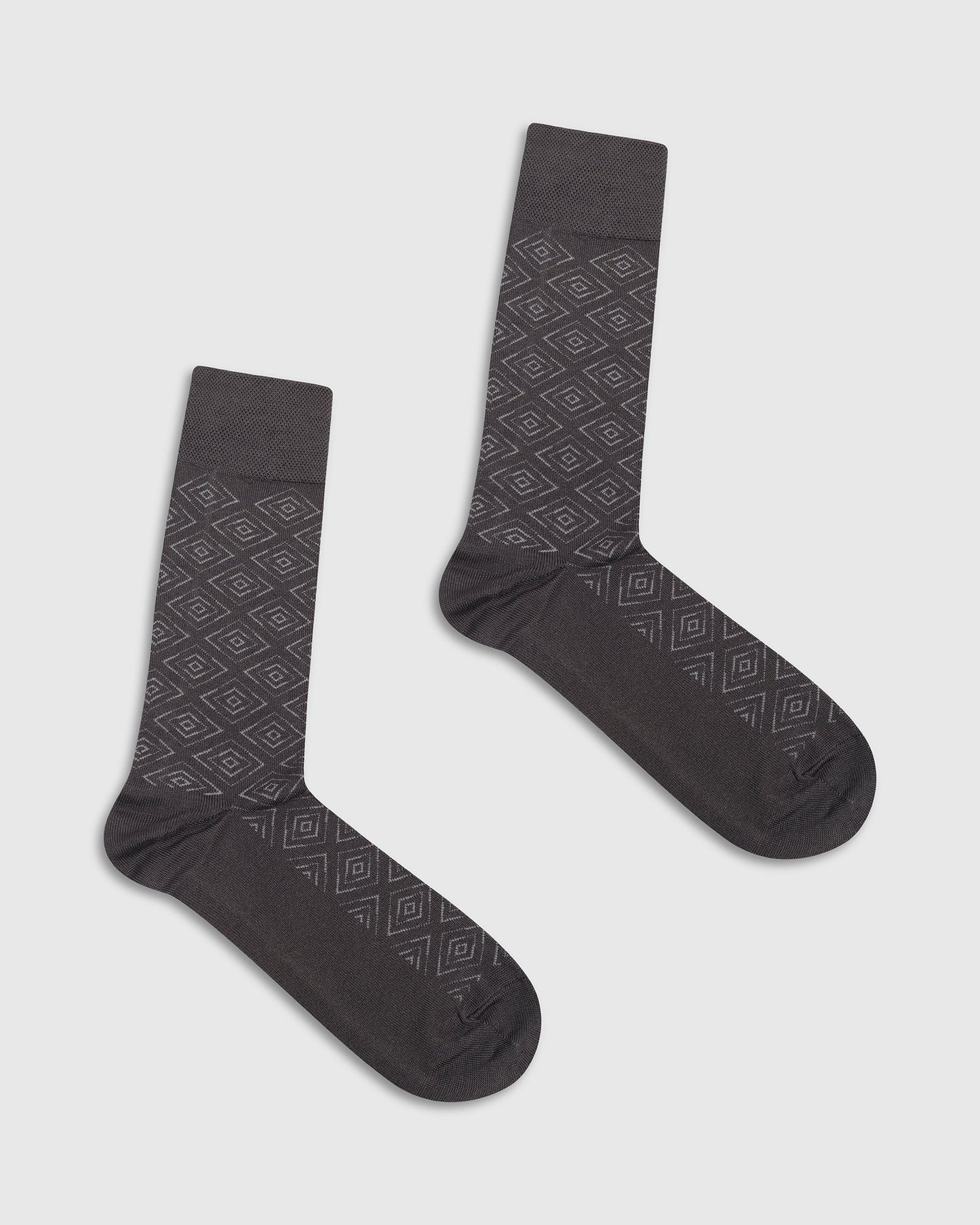 Cotton Grey Knitted Socks - Valta
