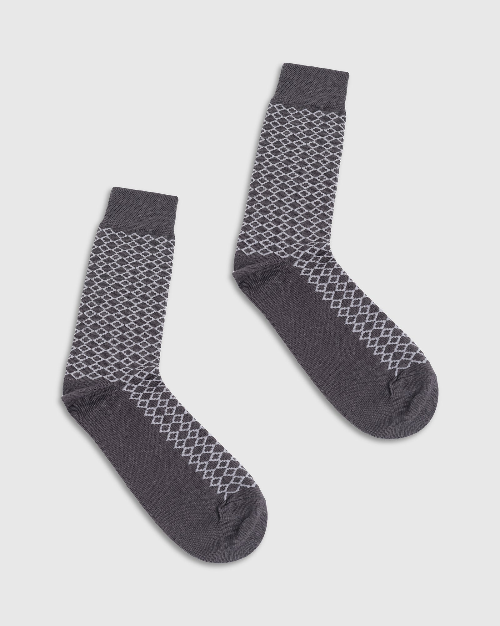 Cotton Grey Knitted Socks - Vanny