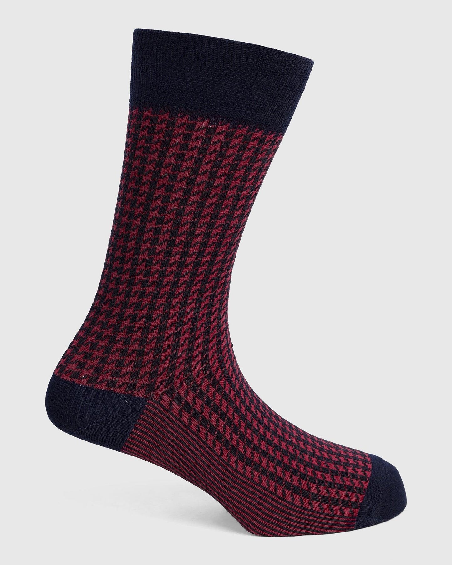 Cotton Maroon Knitted Socks - Tesla