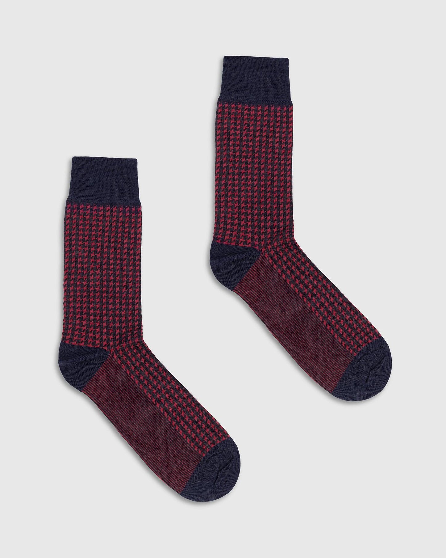 Cotton Maroon Knitted Socks - Tesla