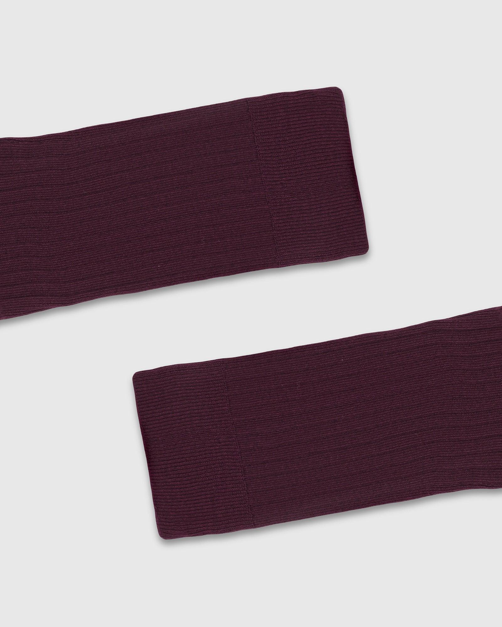 Cotton Maroon Knitted Socks - Thai