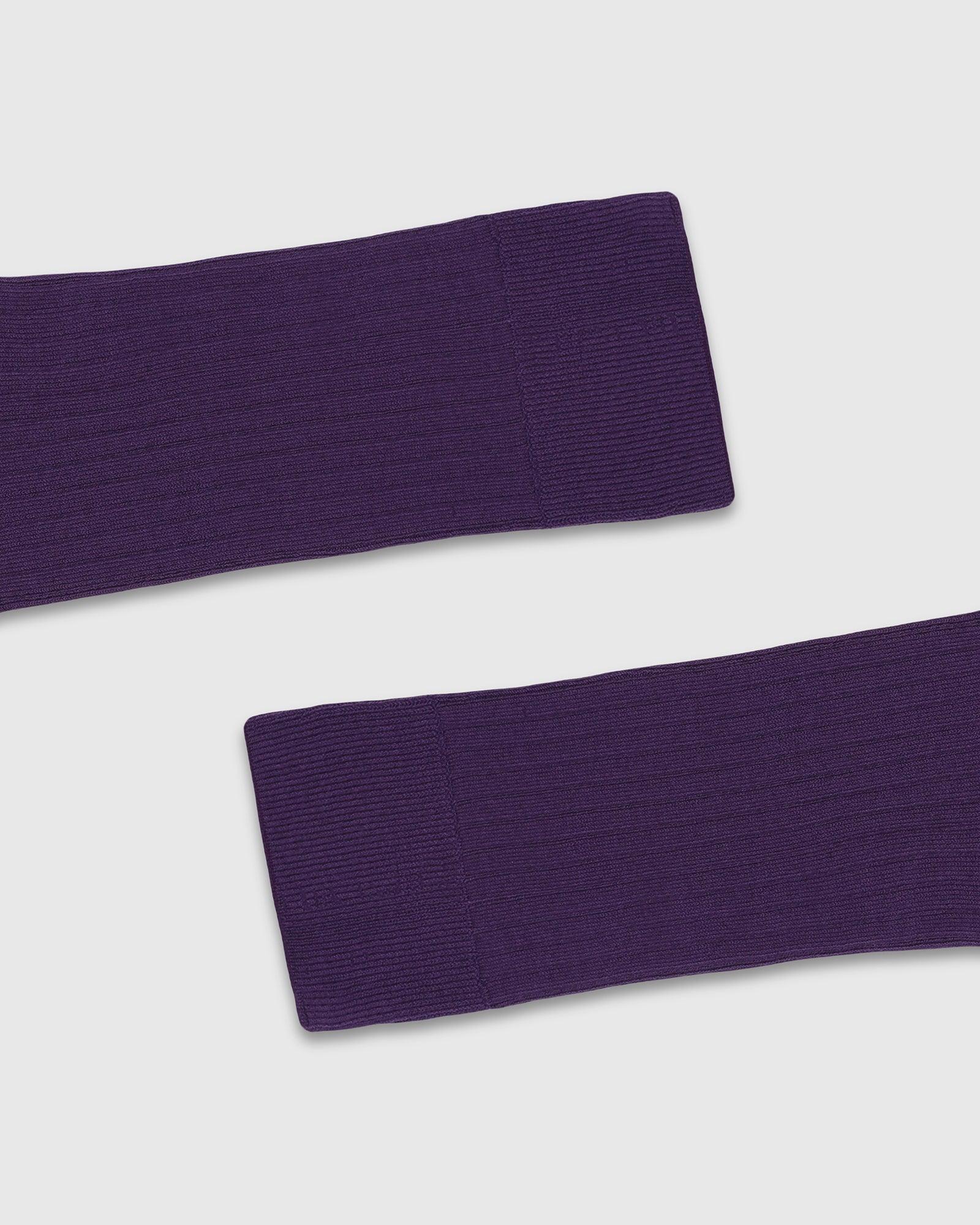 Cotton Purple Knitted Socks - Thai