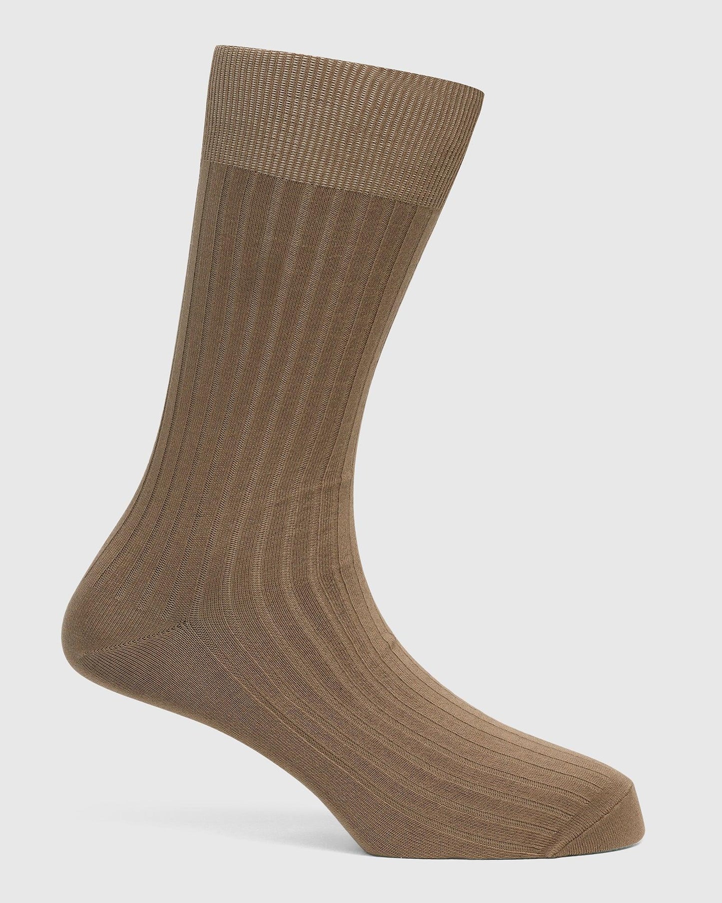 Cotton Tan Knitted Socks - Thai