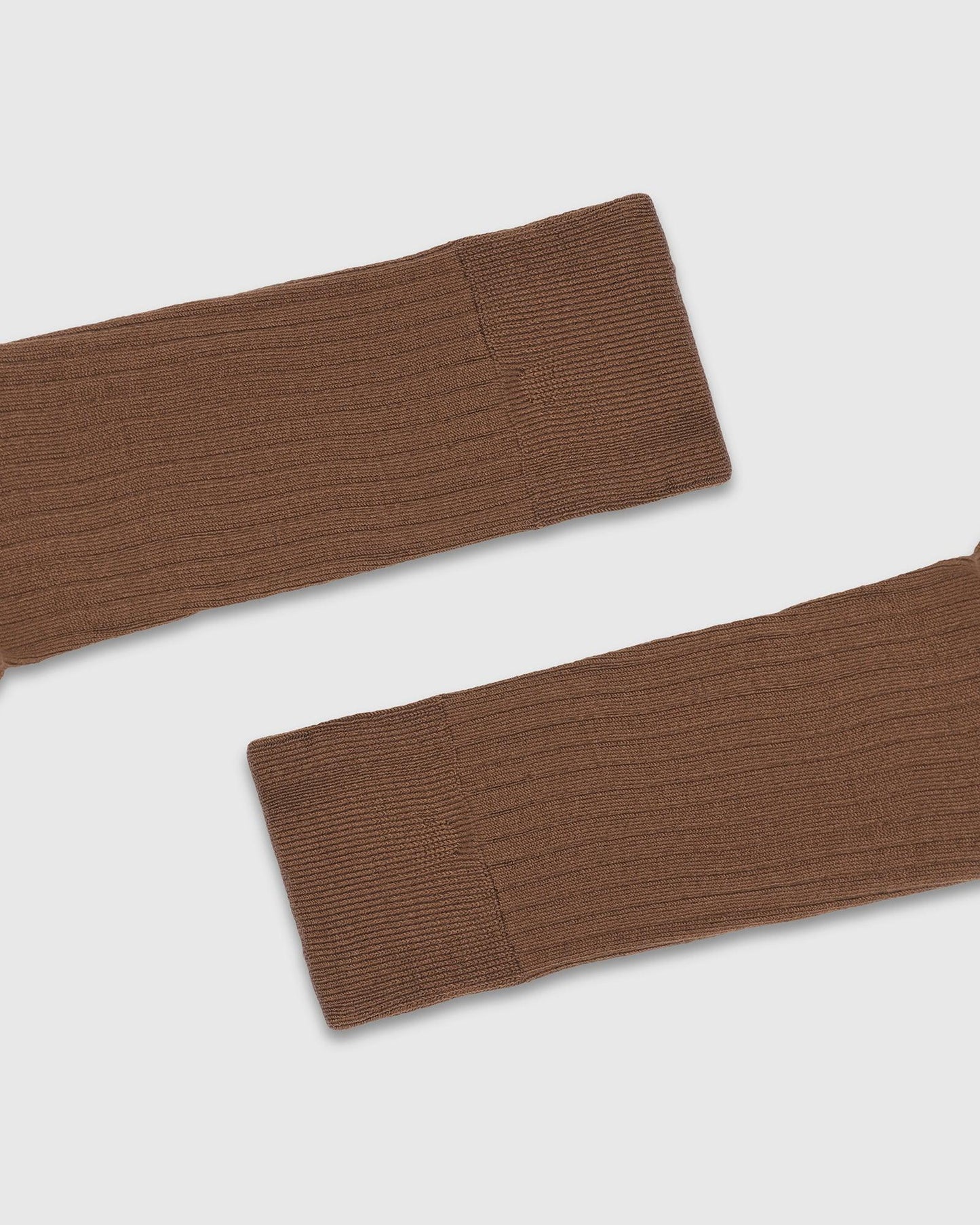 Cotton Tobacco Brown Knitted Socks - Thai