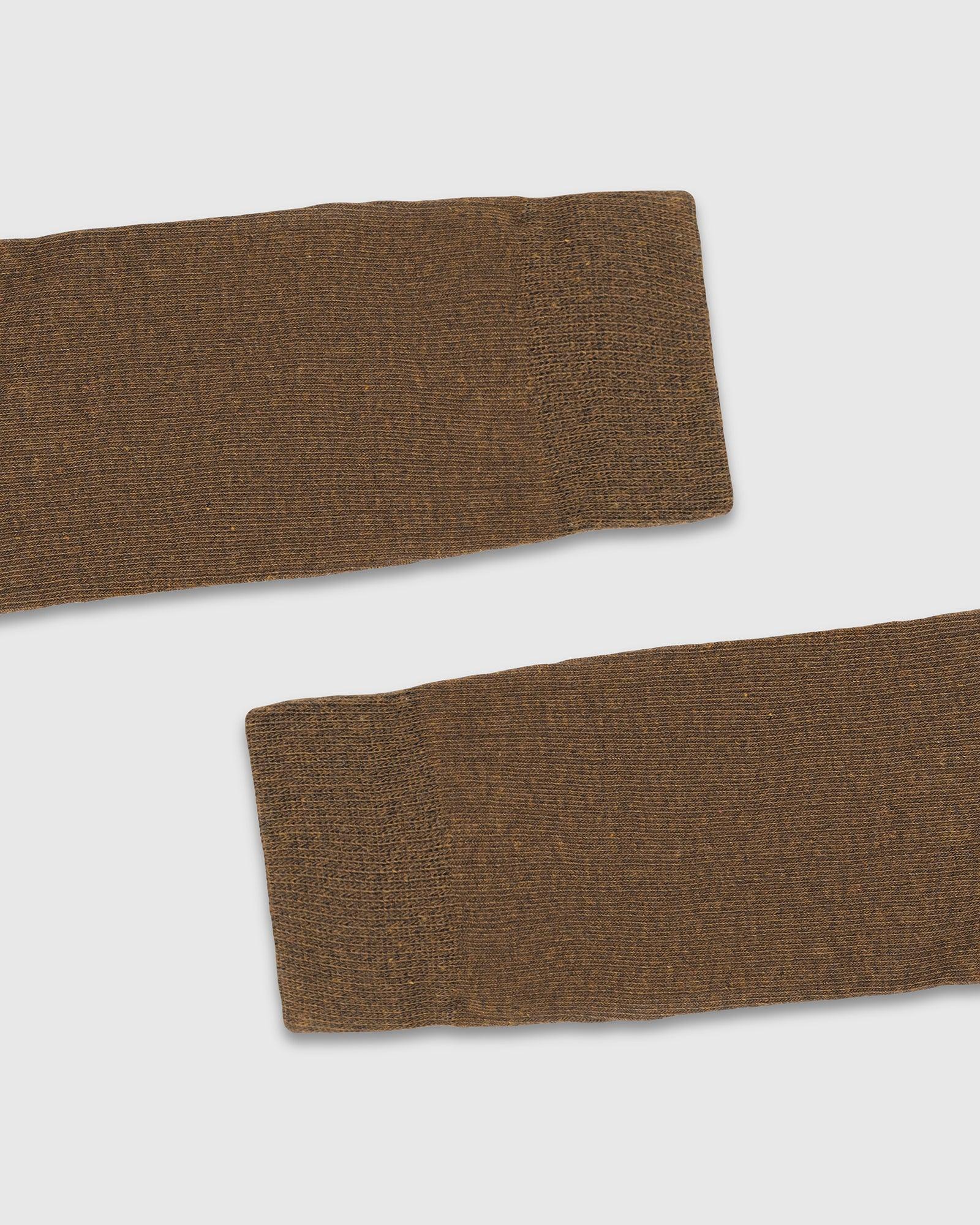 Cotton Tobacco Brown Knitted Socks - Turkey