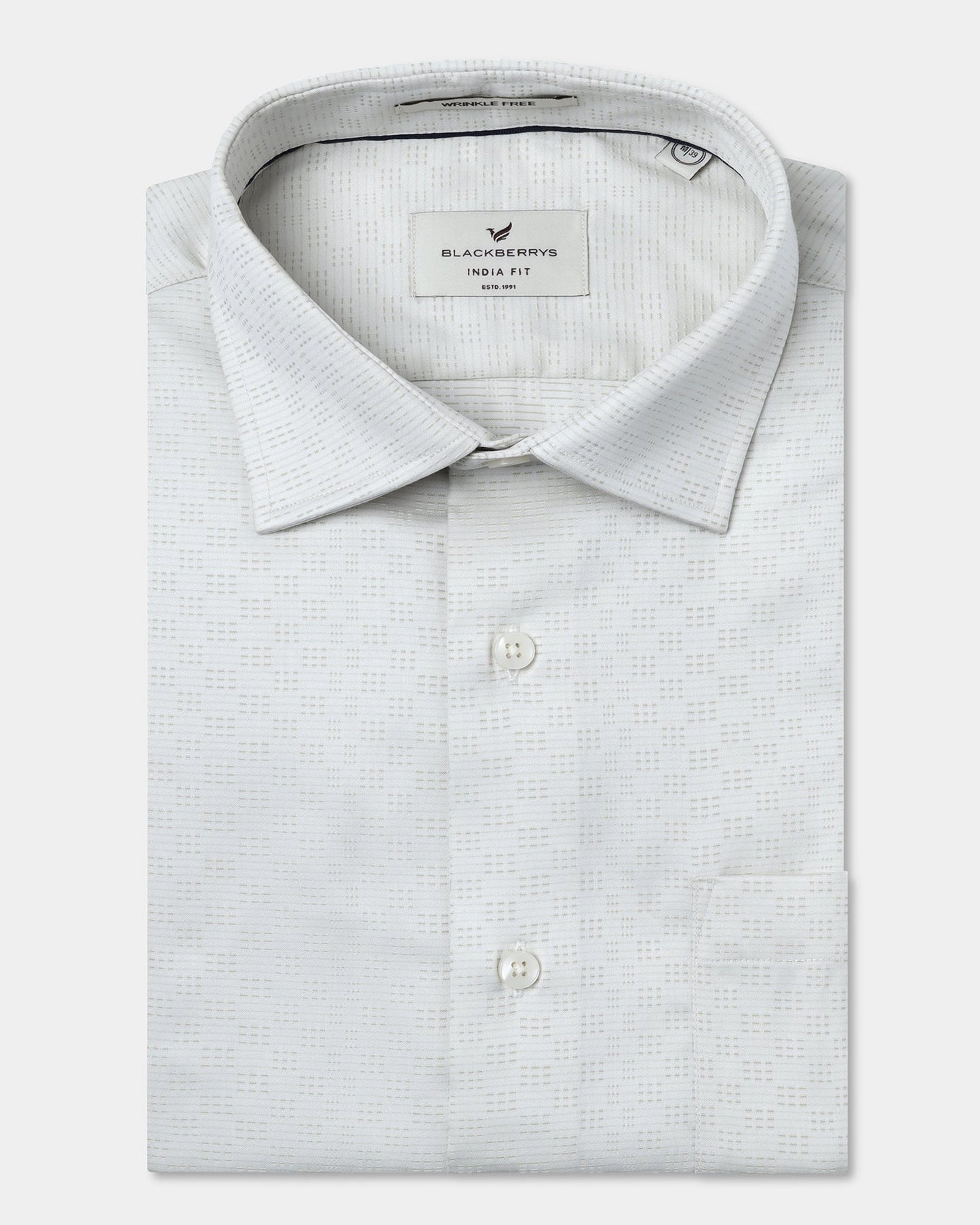 Cream Unwrinkle Textured Shirt - Easton