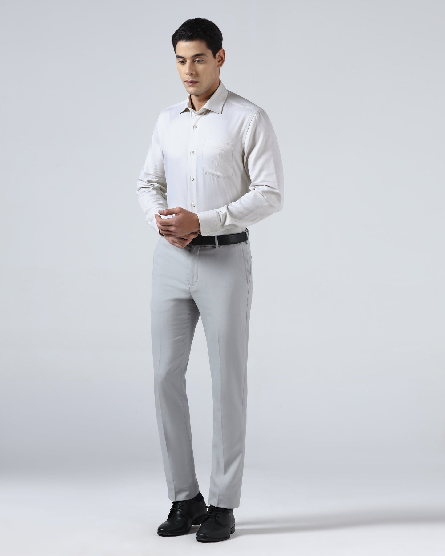 Cream Textured Shirt - Quinn