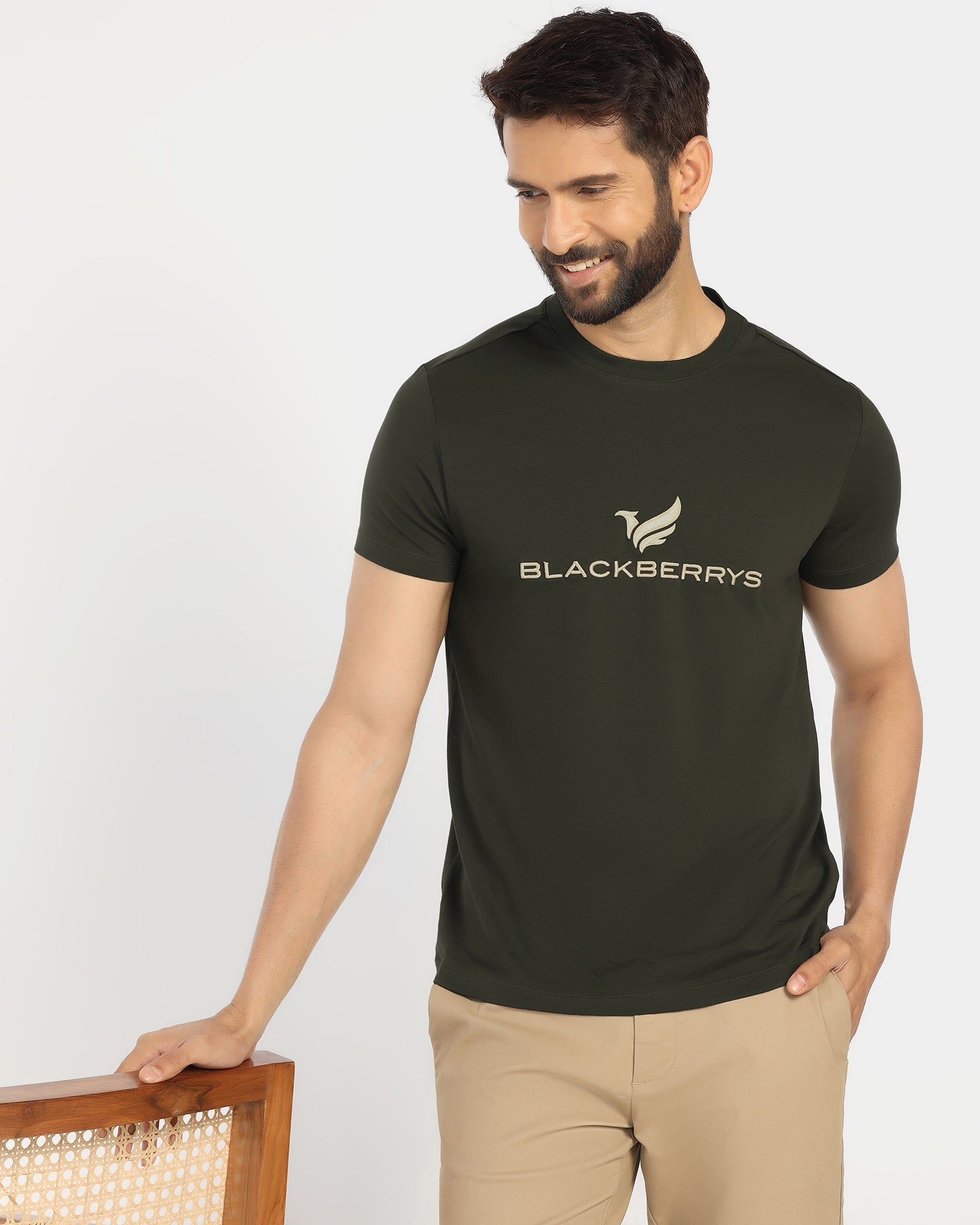 Crew Neck Kelp Solid T-Shirt - Phoenix