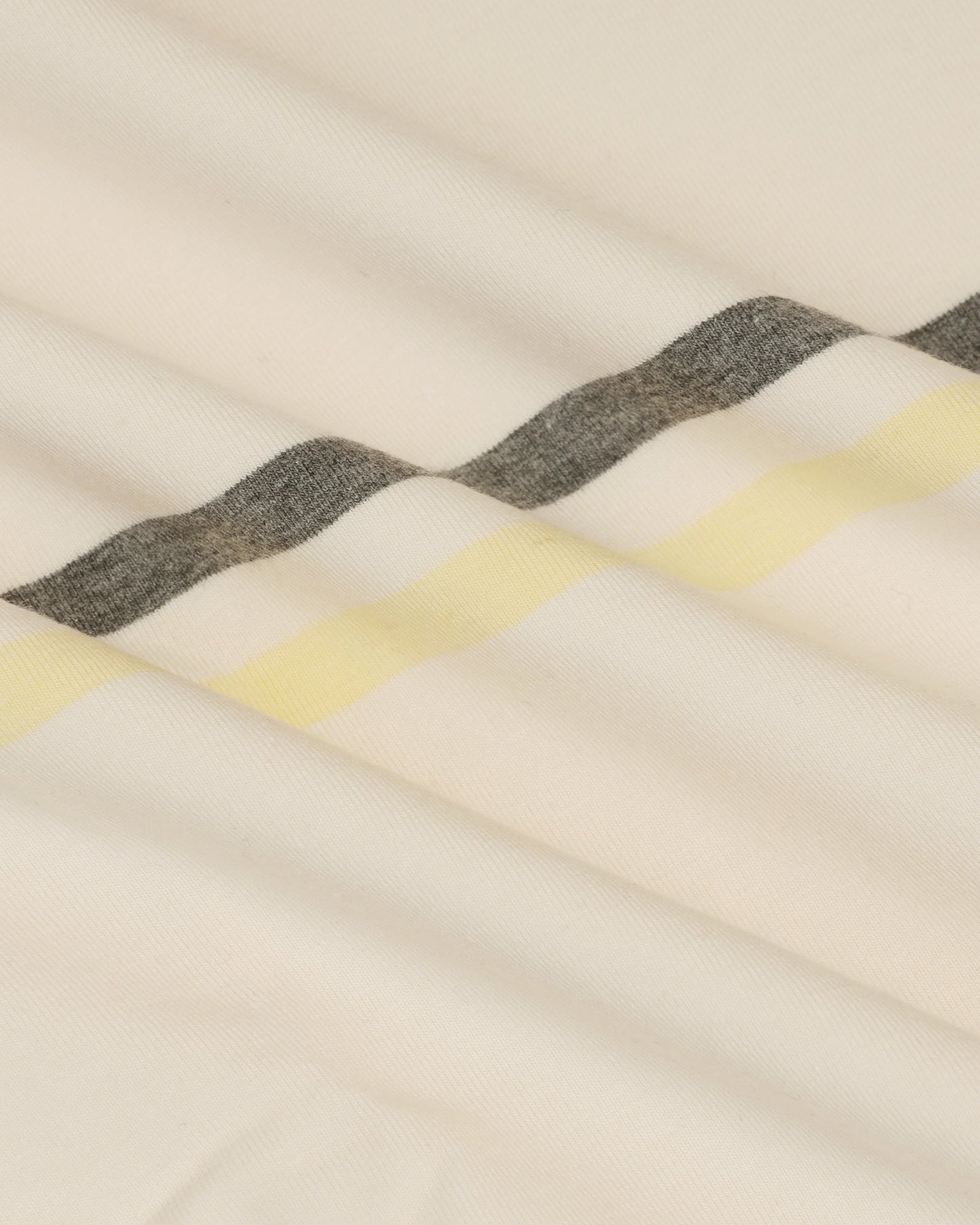Crew Neck Powder Yellow Stripe T-Shirt - Lincoln