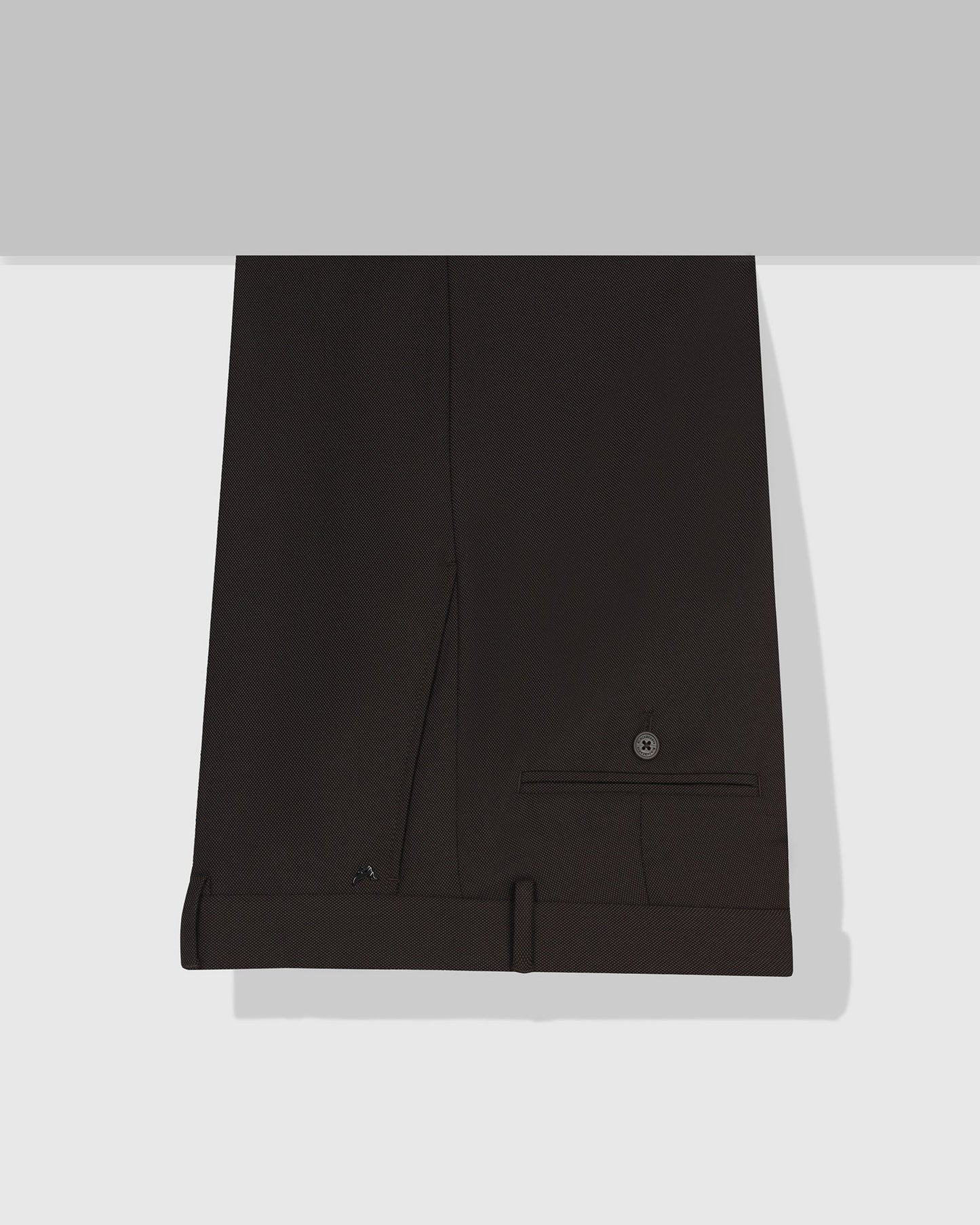 Slim Comfort B-95 Formal Brown Textured Trouser - Campbell