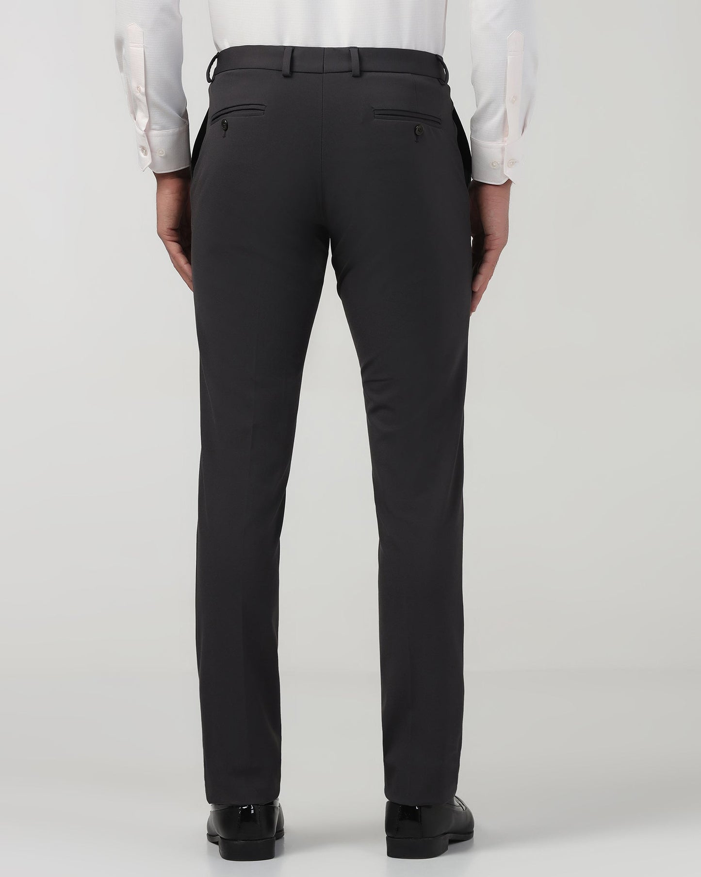 Dark Brown Solid Trouser - Oak