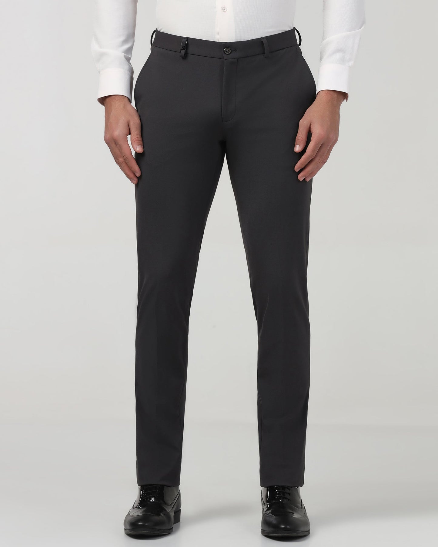 Dark Brown Solid Trouser - Oak