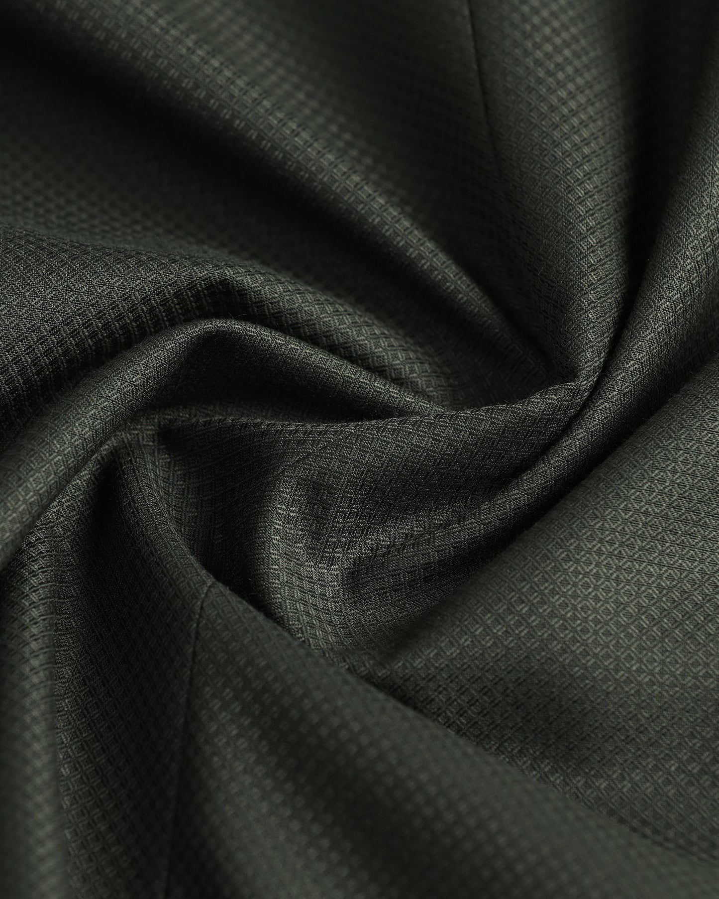 Dark Green Two Piece Textured Suit - Qualcom