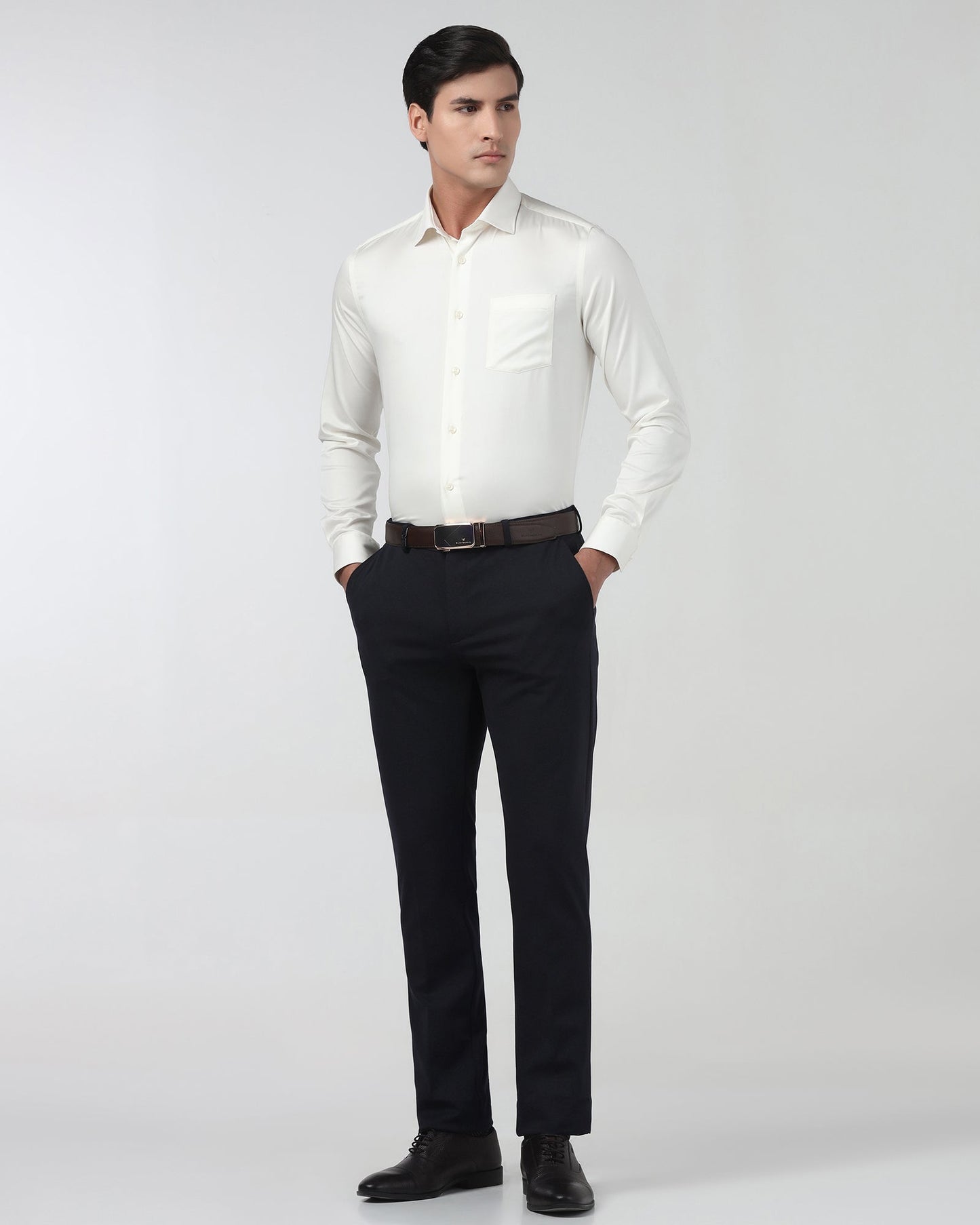 Dark Navy Textured Trouser - Jay