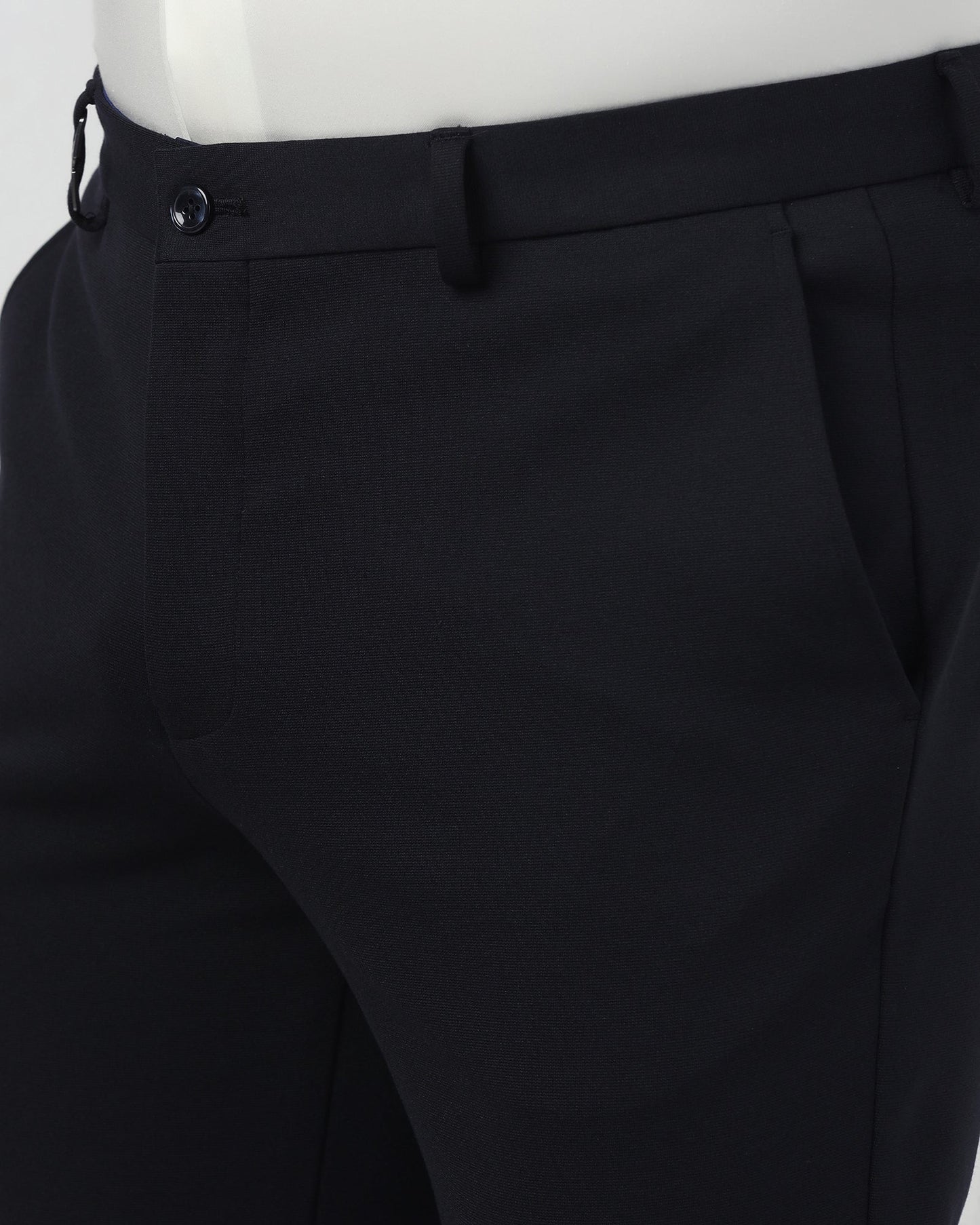 Dark Navy Textured Trouser - Jay