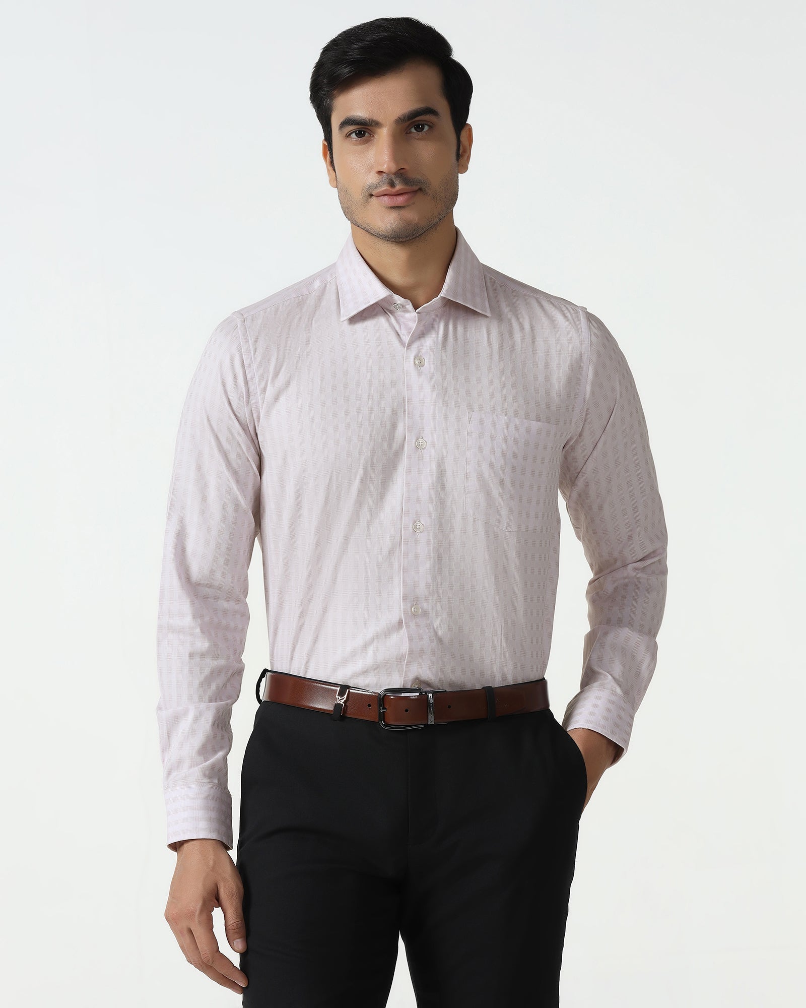 Dusty Pink Check Shirt - Fivel
