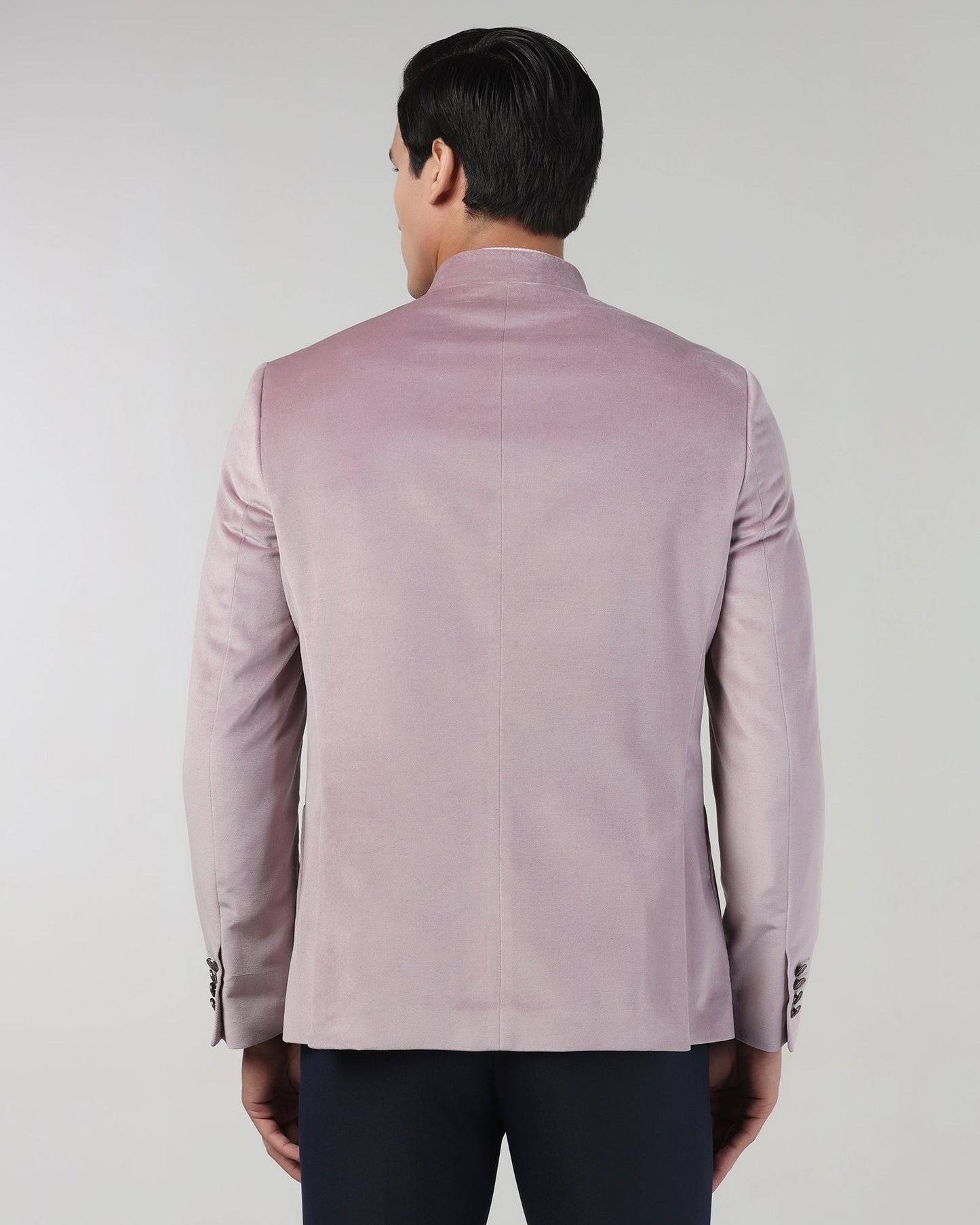 Dusty Pink Solid Bandhgala - Malibu