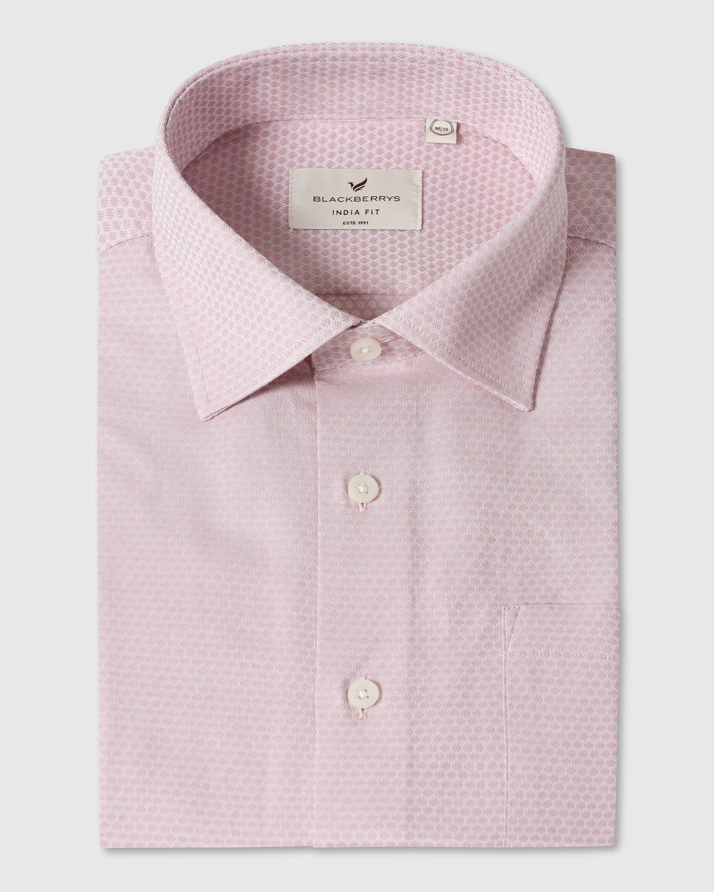 Dusty Pink Textured Shirt - Random