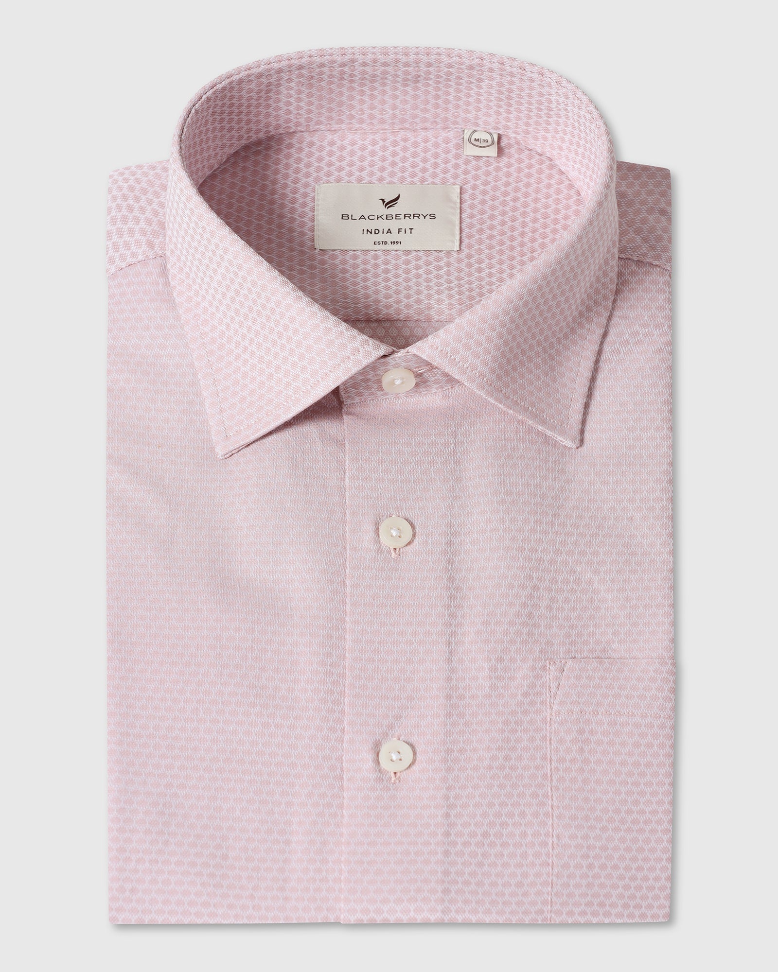 Dusty Pink Textured Shirt - Random