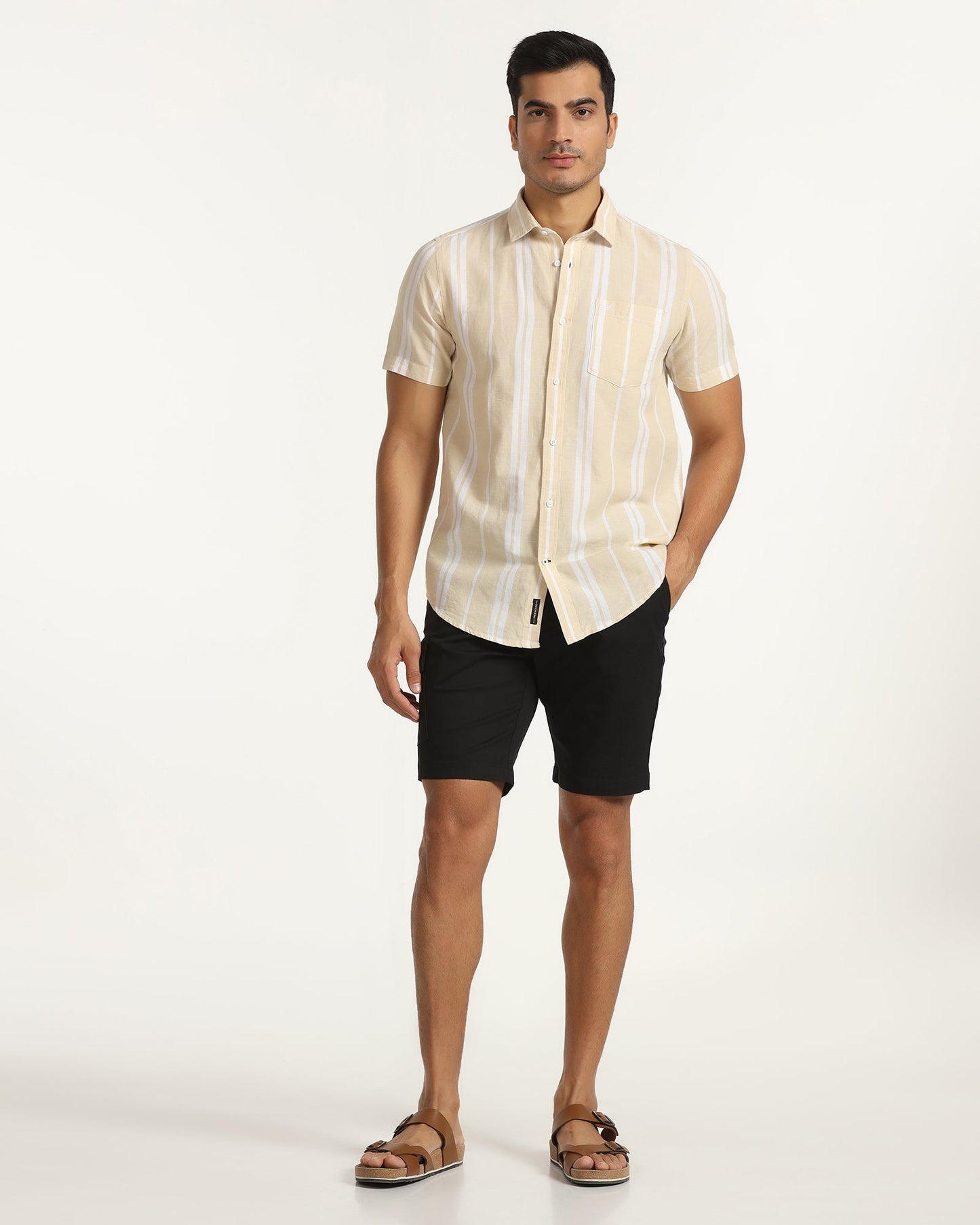Casual Black Solid Shorts - Vik