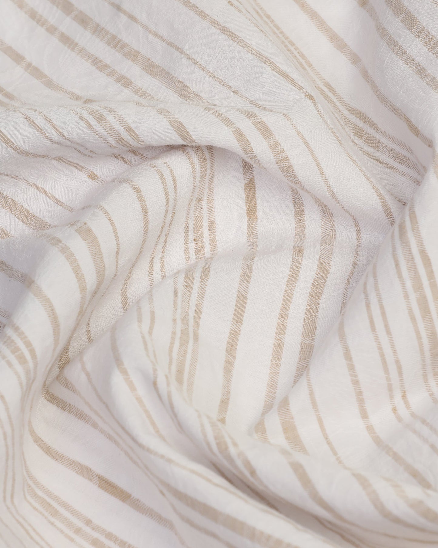 Linen Casual Beige Jacquard Shirt - Daigo