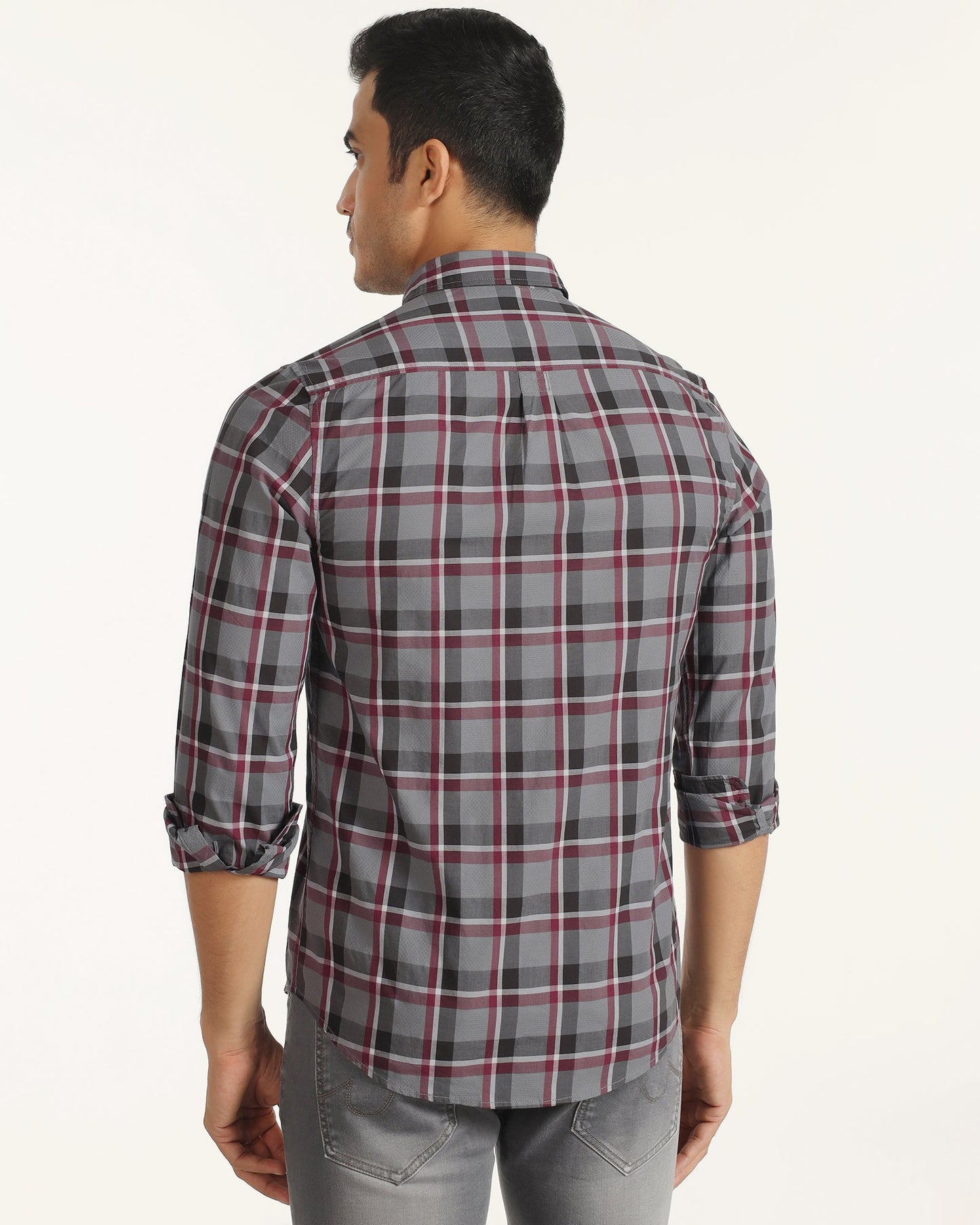Casual Grey Check Shirt - Jace