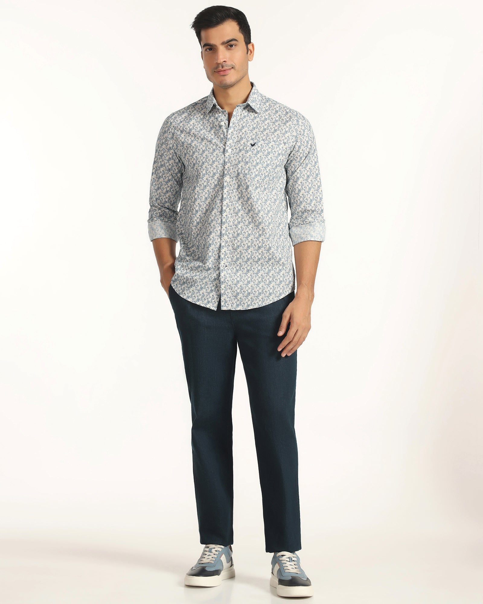 Casual Blue Printed Shirt - Ryder