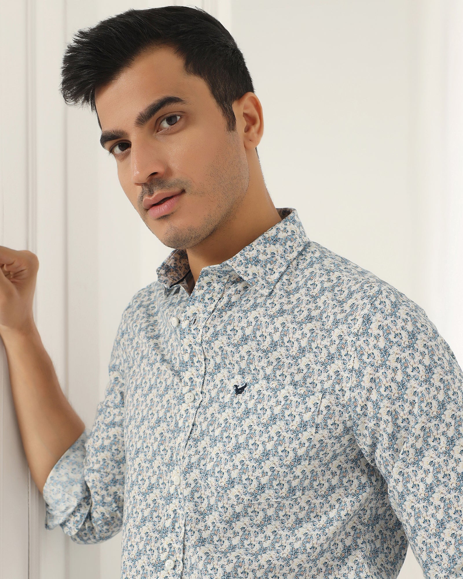 Casual Blue Printed Shirt - Ryder